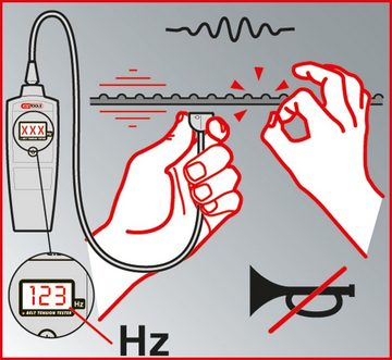 KS Tools Gabel- und Ringschlüssel Elektronischer Riemenspannungs-Prüfer HZ (150.3165)