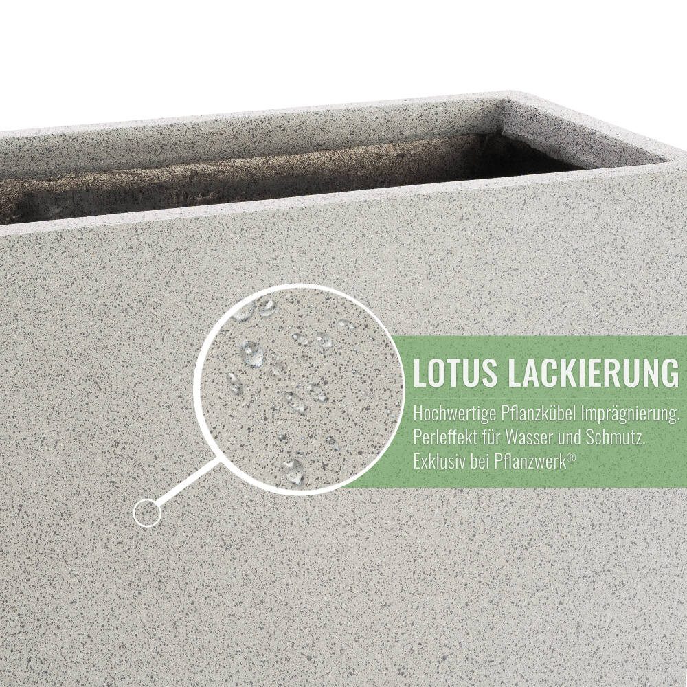Pflanzwerk® Pflanzkübel DIVIDER Premium Blumenkübel Raumteiler Hochbeet Fiberglas, Fiberglas - Handgefertigt - Rechteckig - Frostbeständig