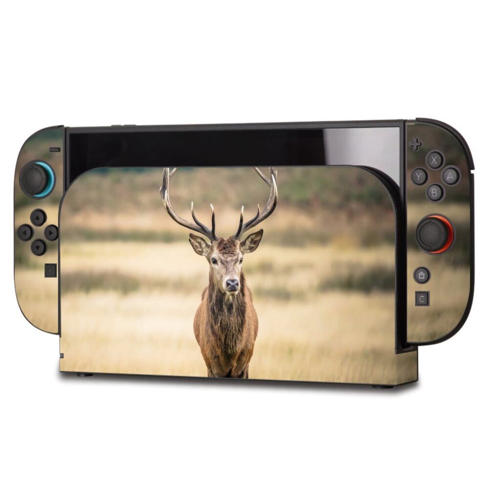 DeinDesign Konsolen-Cover Hirsch Wald Wiese König des Waldes, Nintendo Switch 2 Skin Aufkleber Sticker Folie