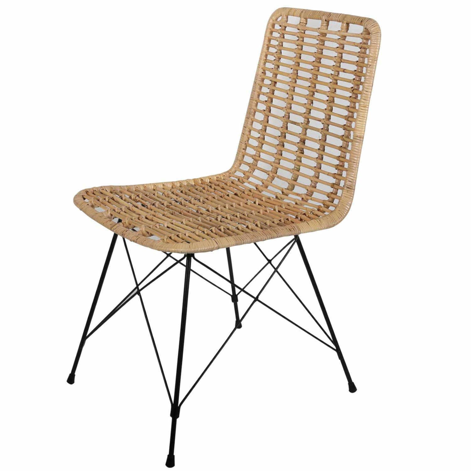 Casa Moro Stuhl Rattan-Stuhl Valencia Natur - aus Naturrattan handgeflochte günstig online kaufen