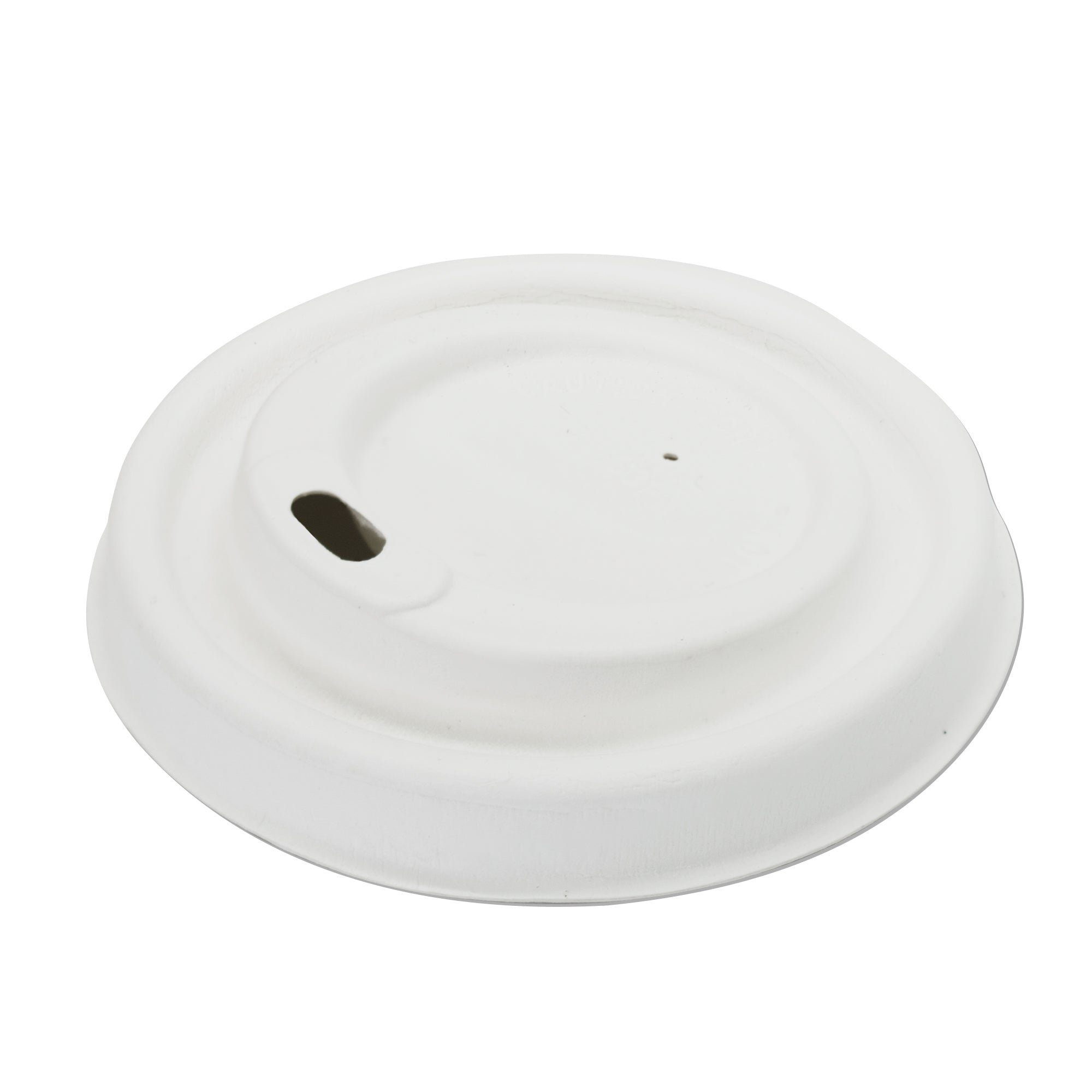 wisefood Einwegbecher Bagasse-Deckel für Kaffeebecher, weiß, Ø 80 mm, 100-tlg., Bagasse