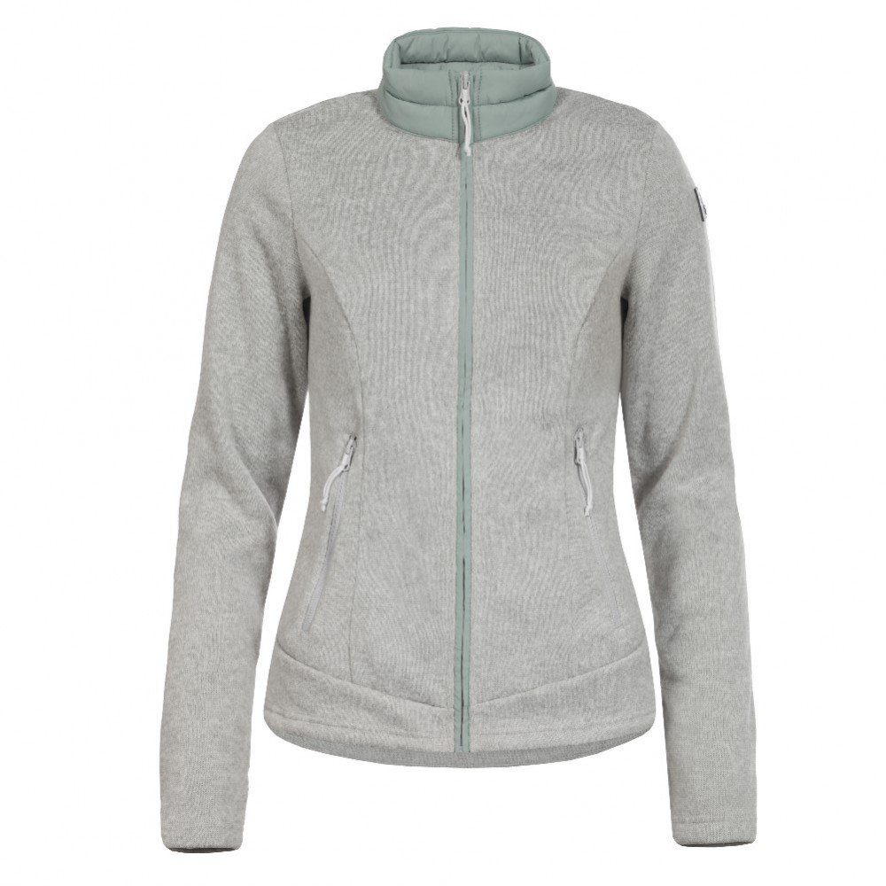 Icepeak Strickfleecejacke Fleecejacke Strickjacke für Lilja Grau Damen