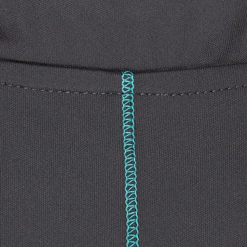 TAO Kurzarmshirt W's Zip Shirt Hanami TITANIUM/BLUE GREEN