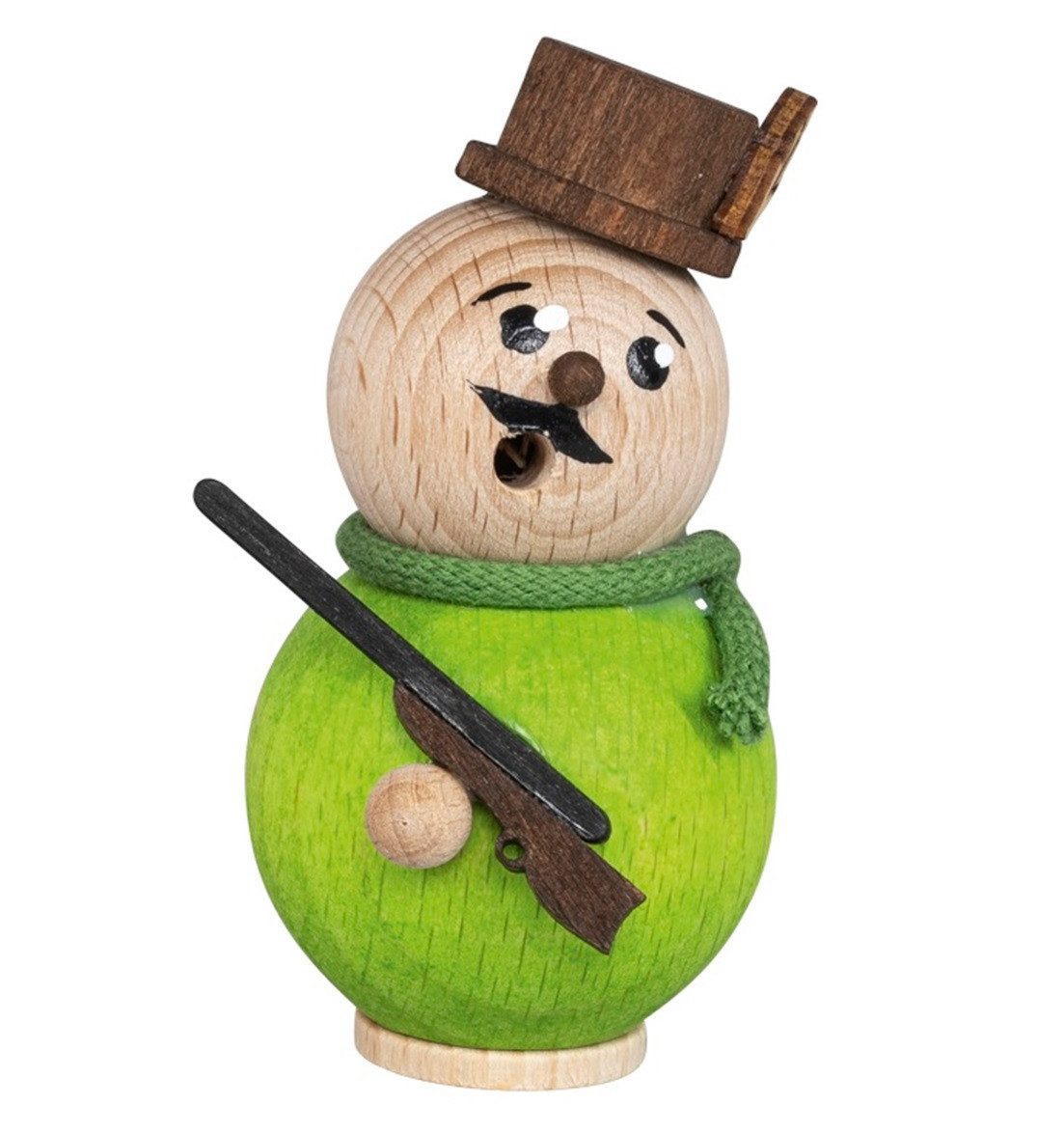 SAICO Original Räuchermännchen Mini-Räucherfigur - Jäger - aus Holz, Größe ca. 8cm - zum Dekorieren oder verschenken - Made in Germany