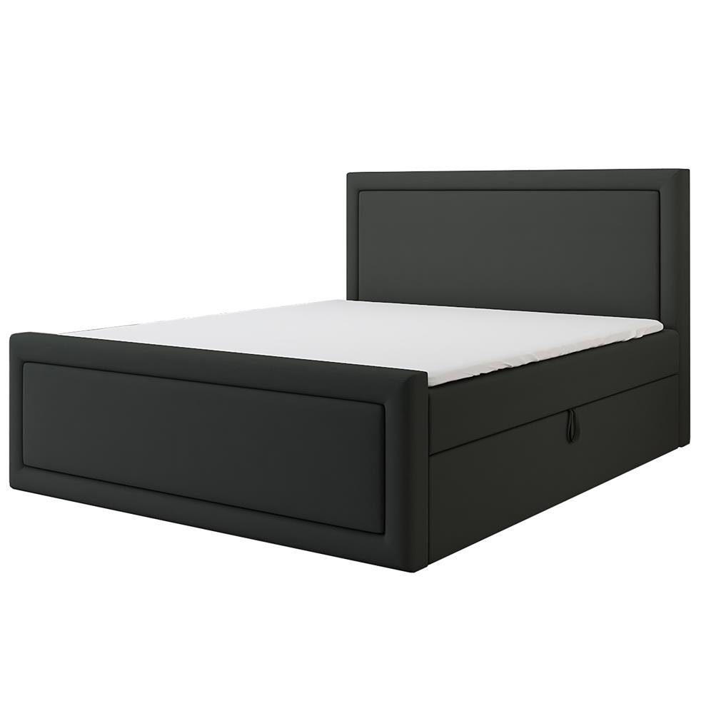 Boxspringbett 2 Topper. A&J 15 GERI Graphit GmbH mit MöbelLand und Bettkästen