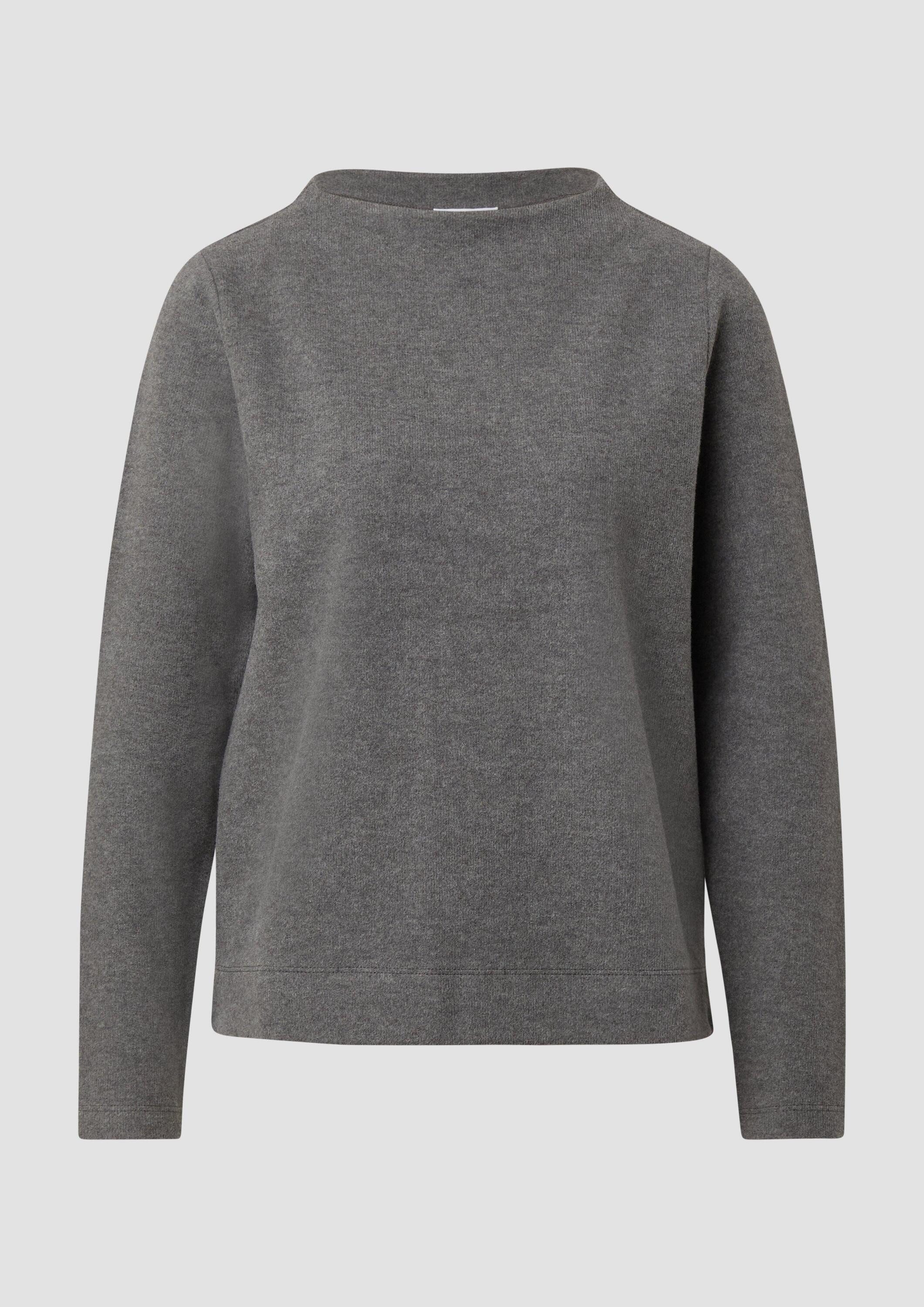 s.Oliver Sweatshirt Sweatshirt Weiches Sweatshirt mit Stehkragen