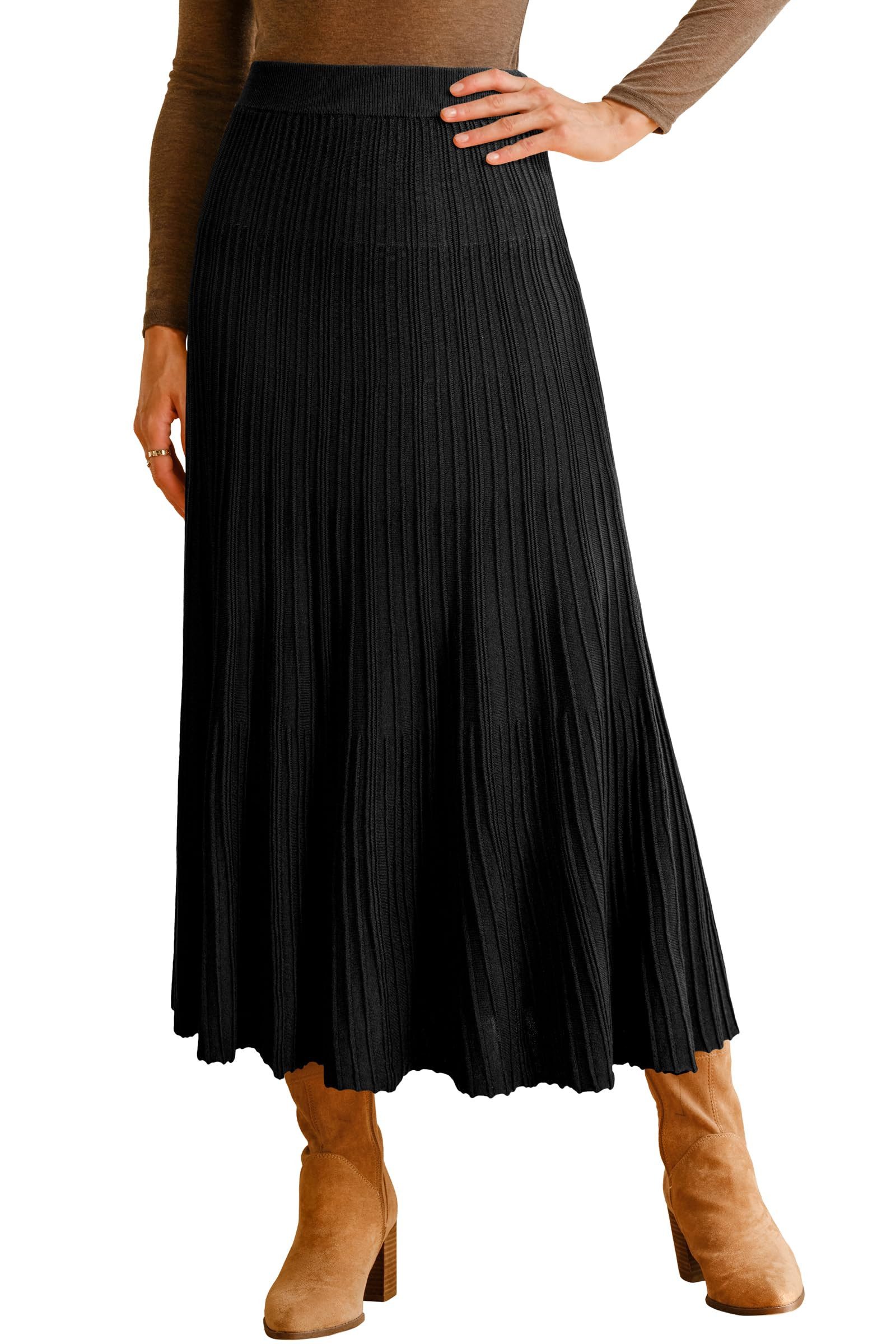 Strickrock Midi-Strickrock aus Wollmischung
