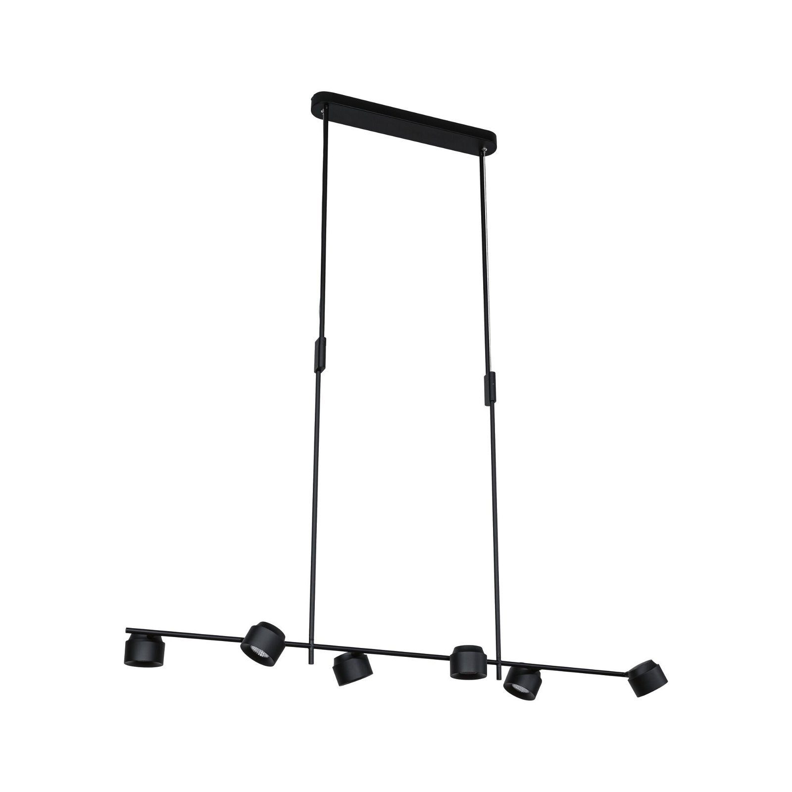 Paulmann LED Pendelleuchte Puric Pane Effect 6x 6,5W Schwarz 230V Metall/Kunststoff, LED fest integriert, Warmweiß, 3-step-dimmbar