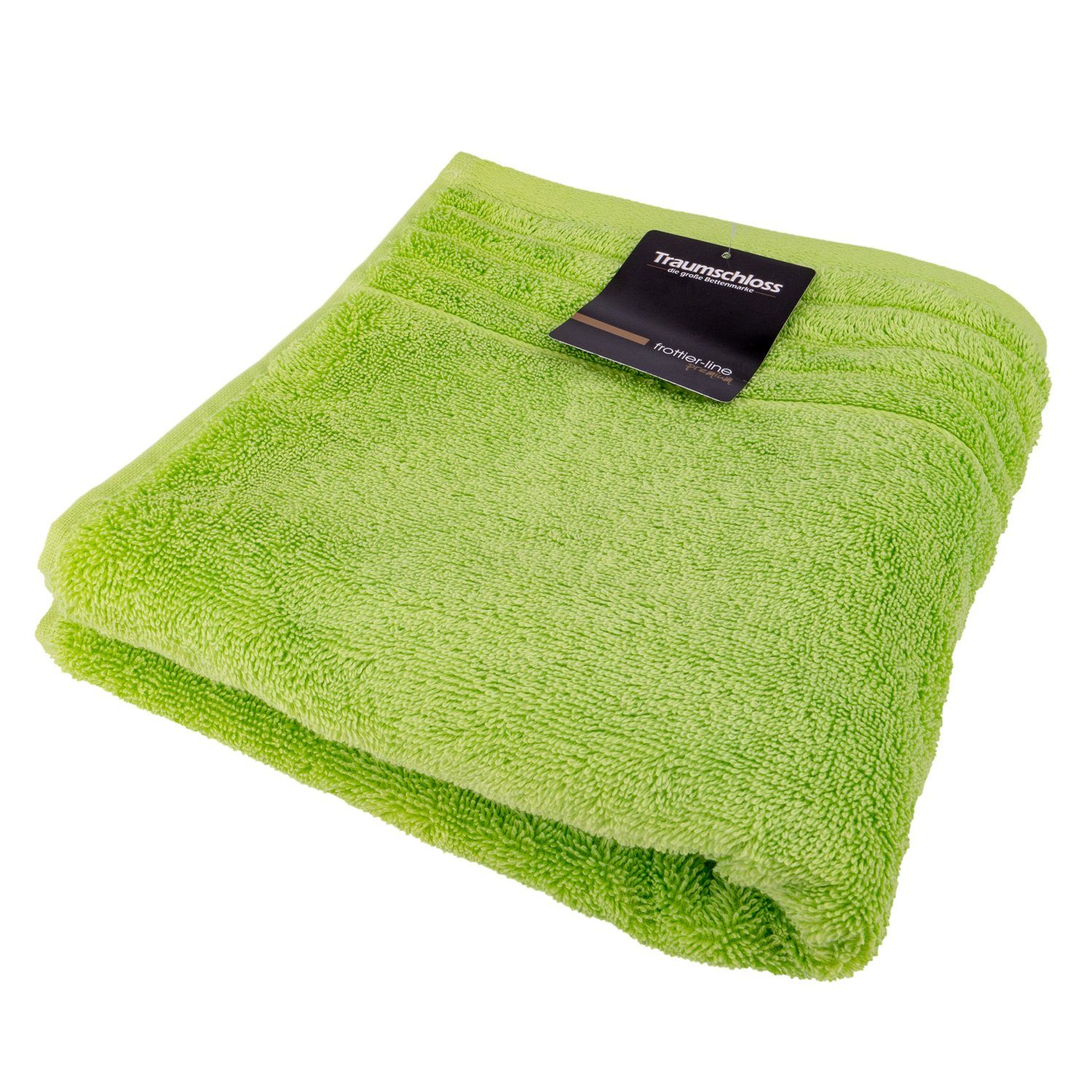 Traumschloss 100% (1-St), grün Premium-Line, amerikanische Baumwolle mit 600g/m² Gästehandtuch Frottier Supima
