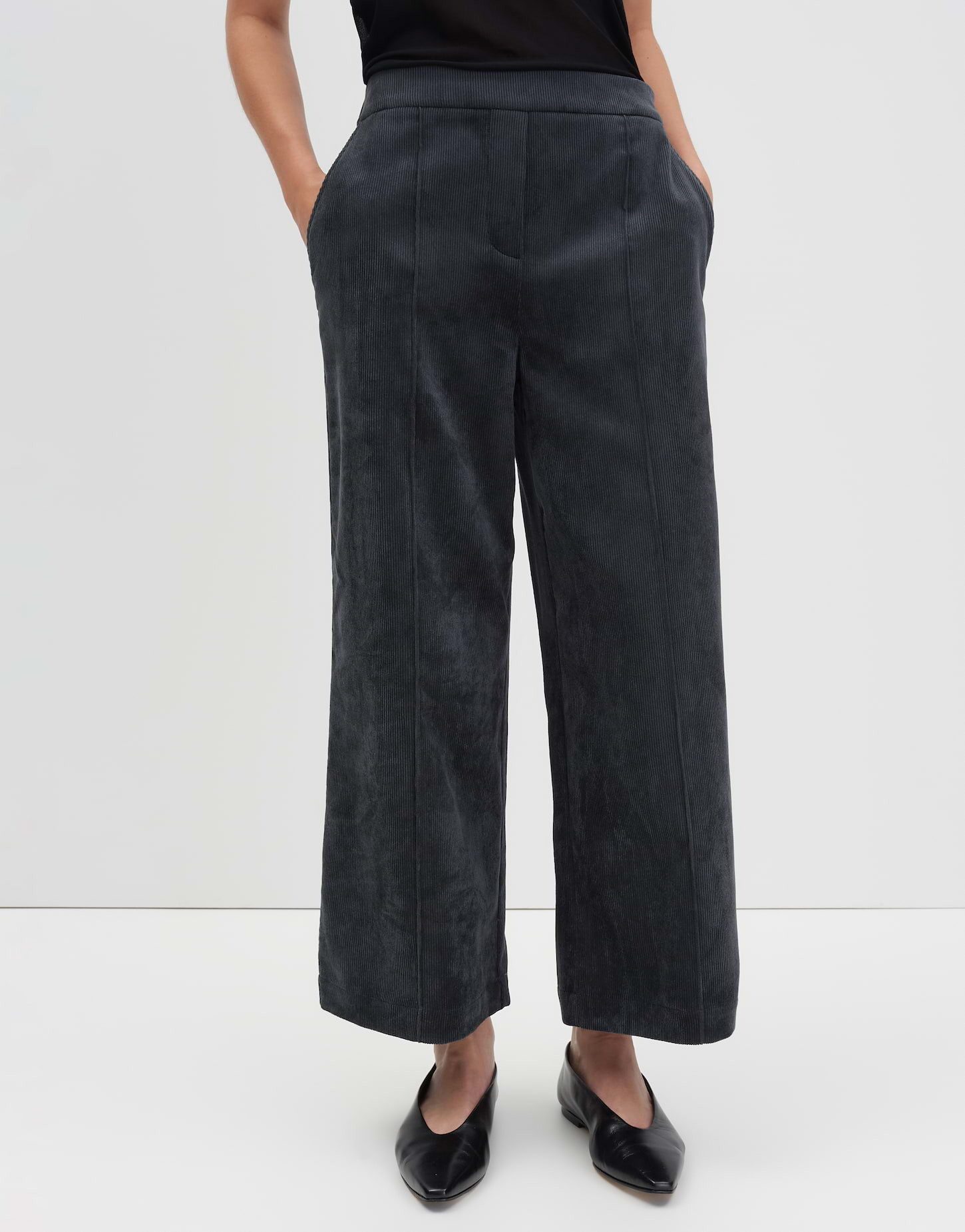 someday Cordhose CURILO CORDUROY aus samtigen Cord High Rise, Cropped, Wide günstig online kaufen