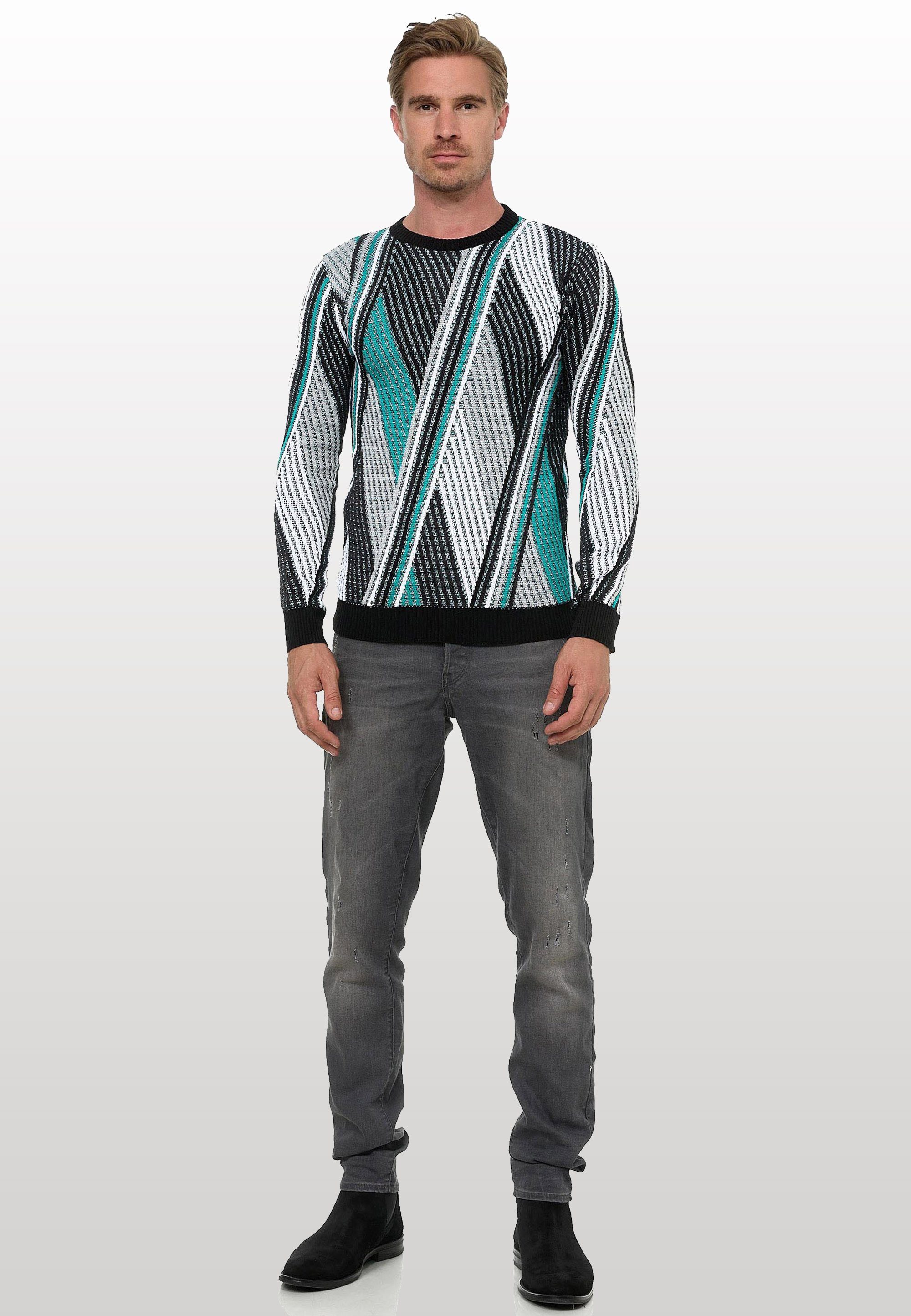 Rusty Neal Strickpullover im Colorblock-Design günstig online kaufen