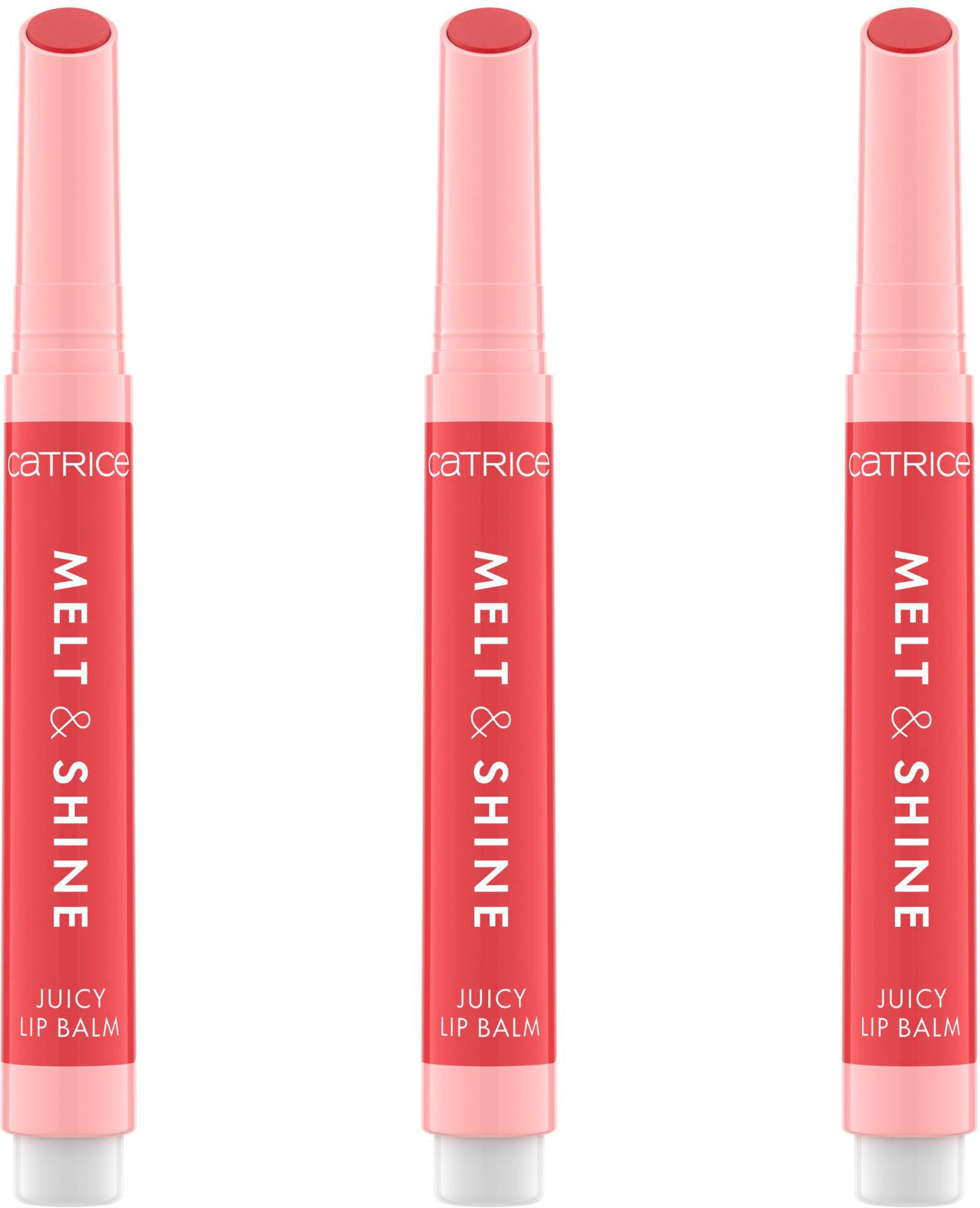 Catrice Бальзам для губ Melt & Shine Juicy Lip Balm, 3-tlg., mit weicher Textur