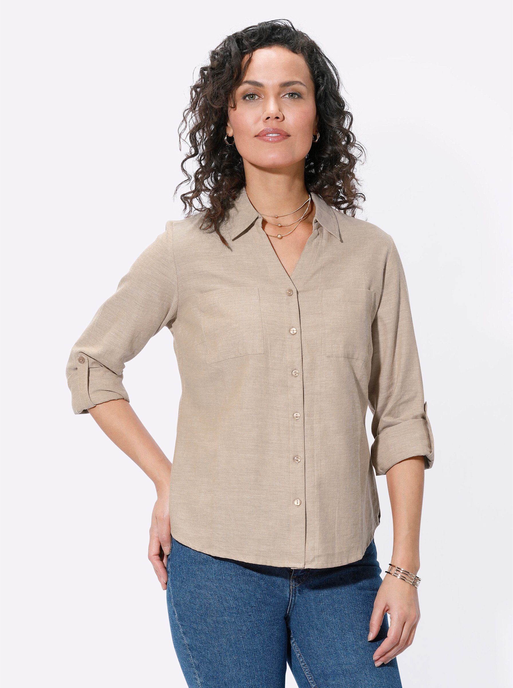 Witt Klassische Bluse Flanell-Bluse Langarm günstig online kaufen