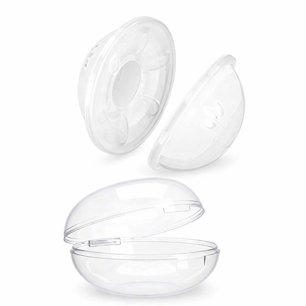 COOL-i ® Doppelmilchpumpe Muttermilchsammler Silikon 2er Set,BPA frei, wiederverwendbar, auslaufsicher, diskret & hautfreundlich