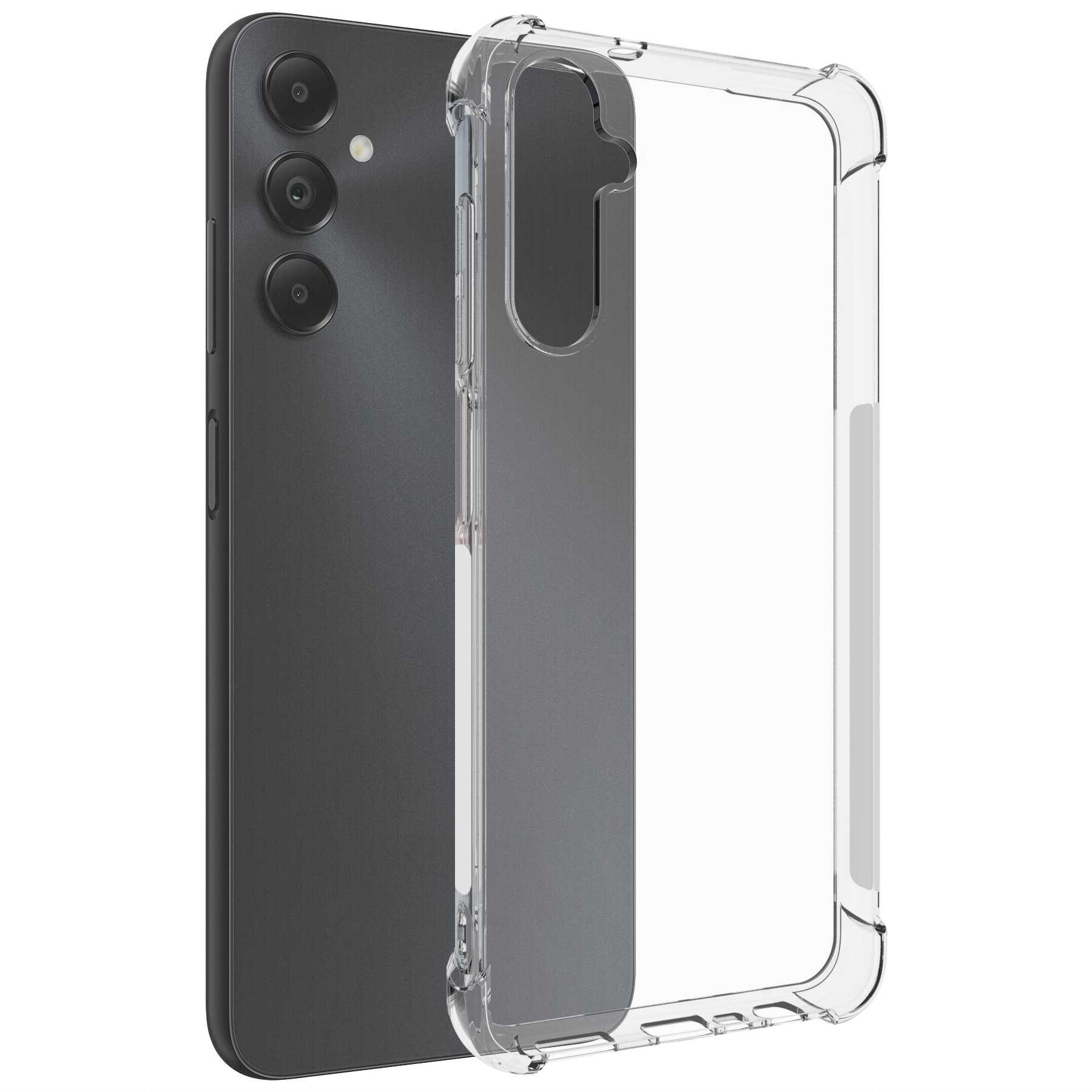 mtb more energy Smartphone-Hülle Clear Armor Case für Samsung Galaxy A05s (SM-A057), Transparente TPU Schutzhülle Case Backcover mit Anti-Shock Verstärkung
