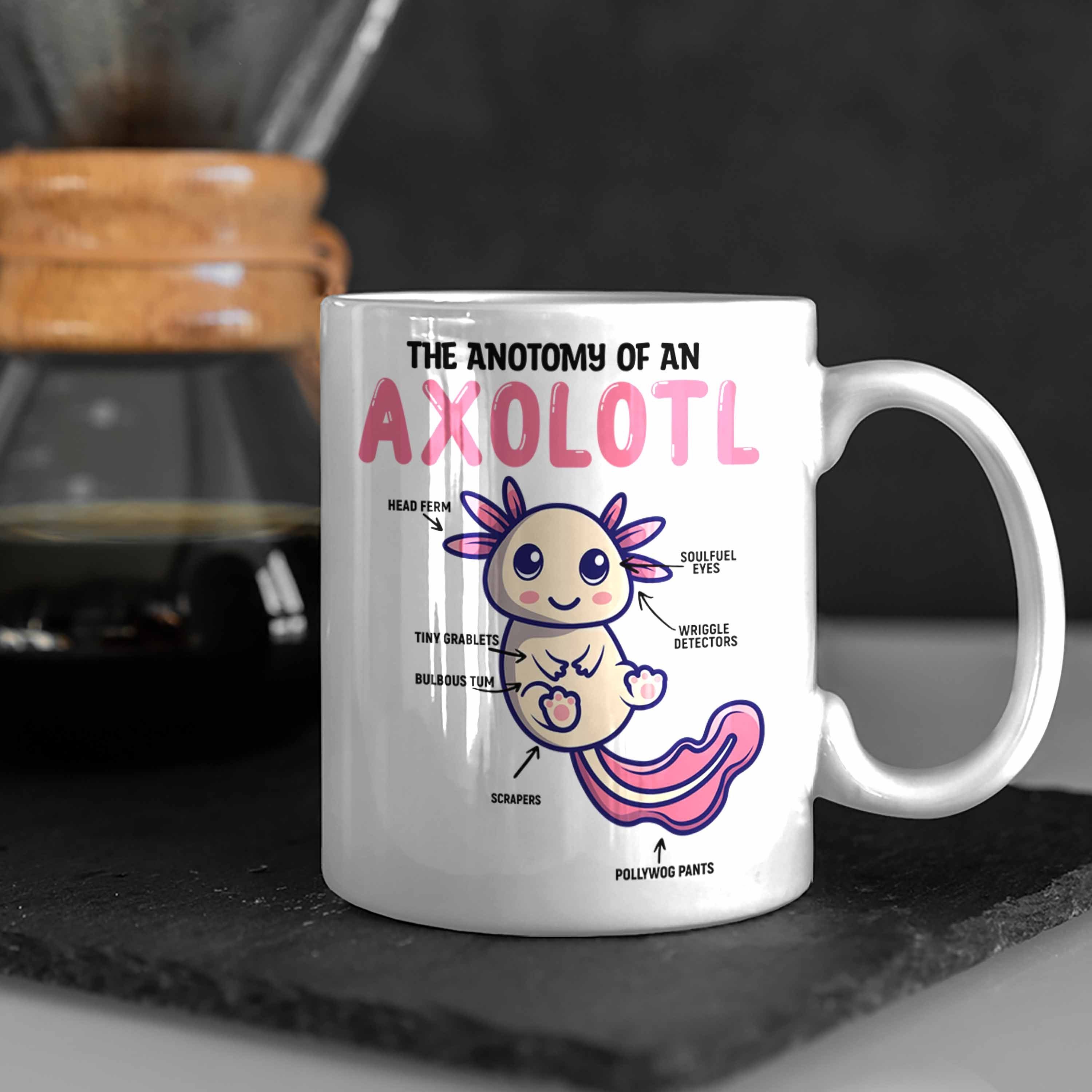 Trendation - für Axolotl Weiss Geschenk Schwanzlurch-Liebhaber Tasse Tasse Trendation