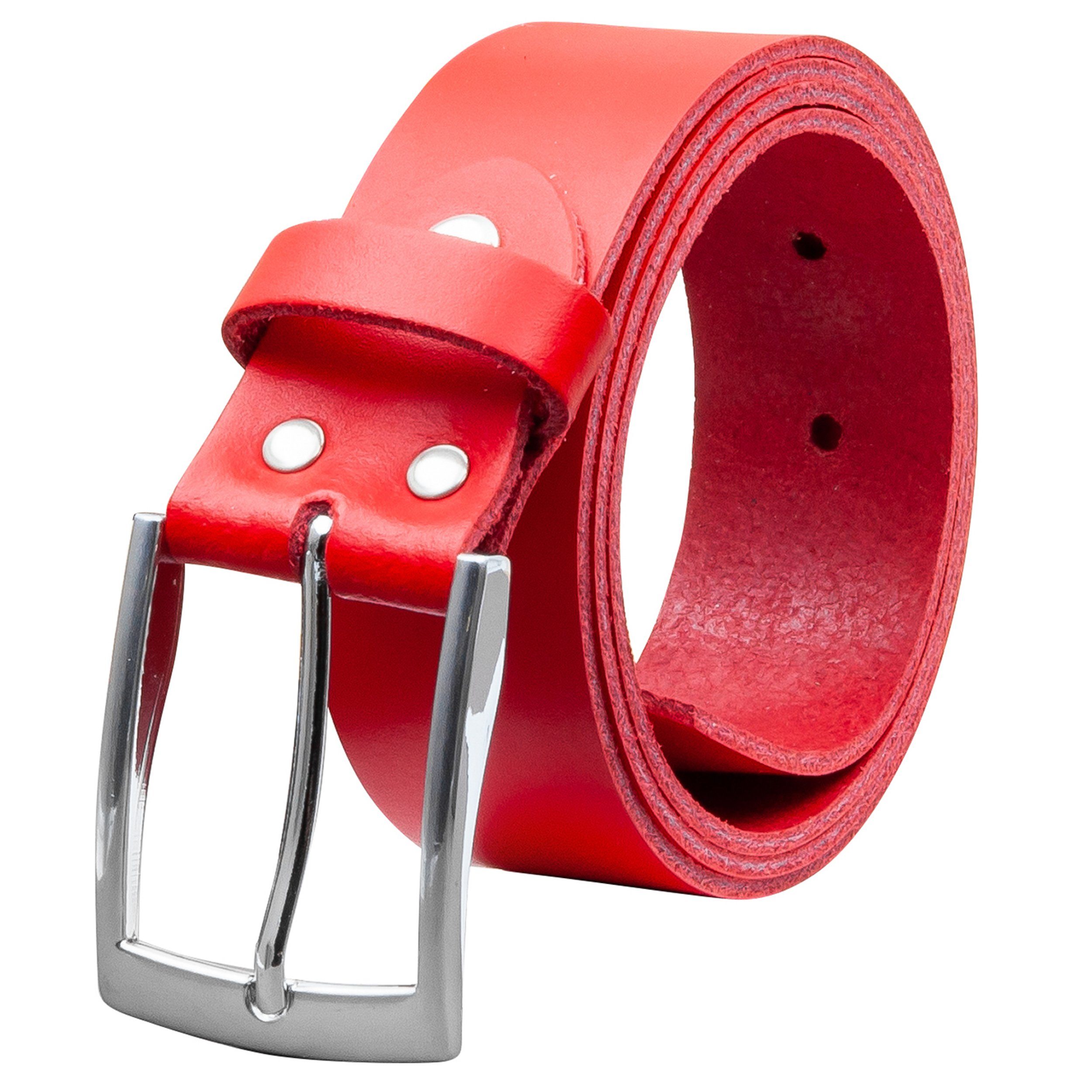 COLOGNEBELT Ledergürtel OM421-SL-Rot MADE IN GERMANY, Rot, Kürzbar, 100 % E günstig online kaufen