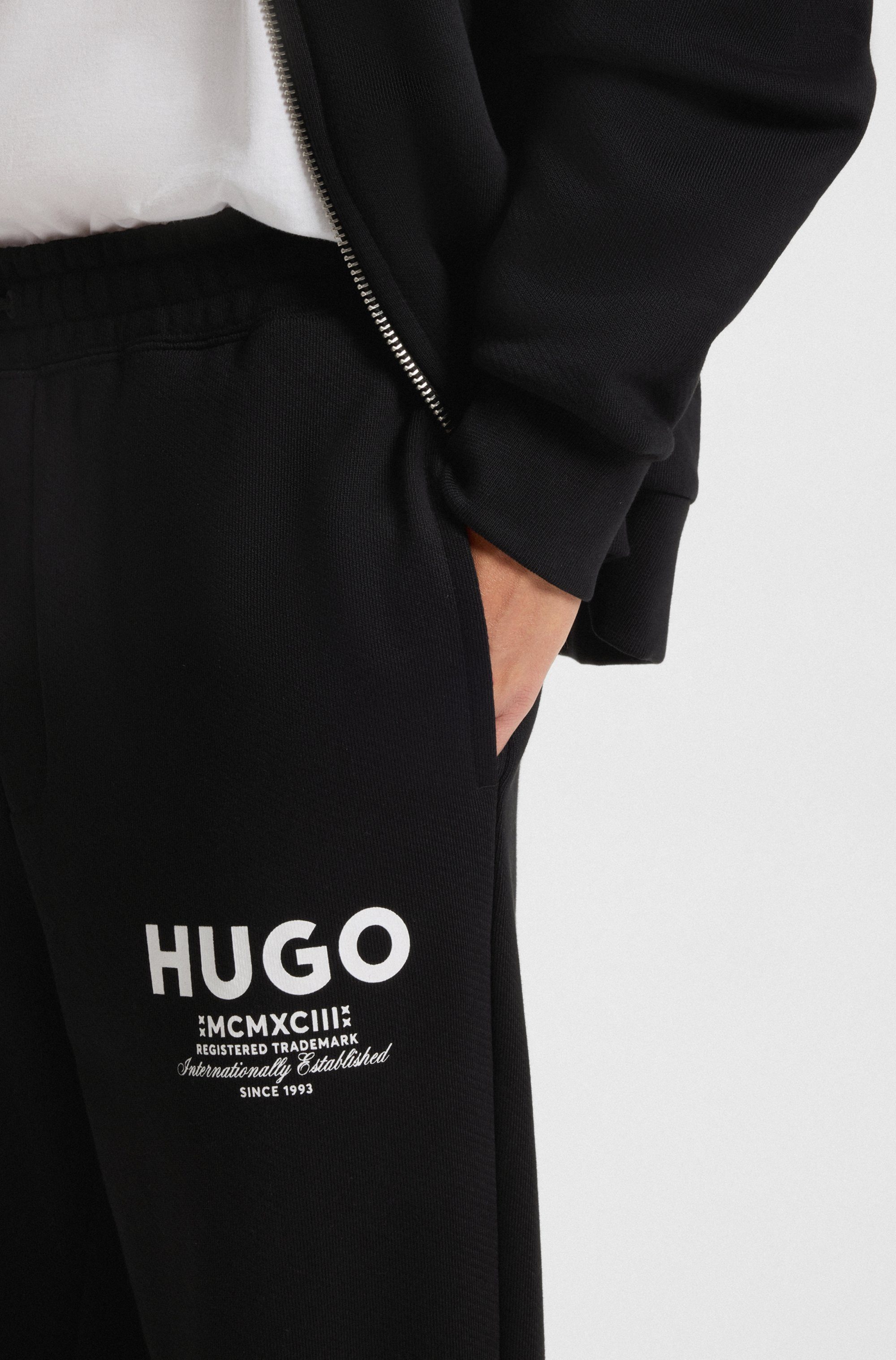 HUGO Blue Jogginghose Nevez mit Beinbündchen und Oversize-Passform günstig online kaufen