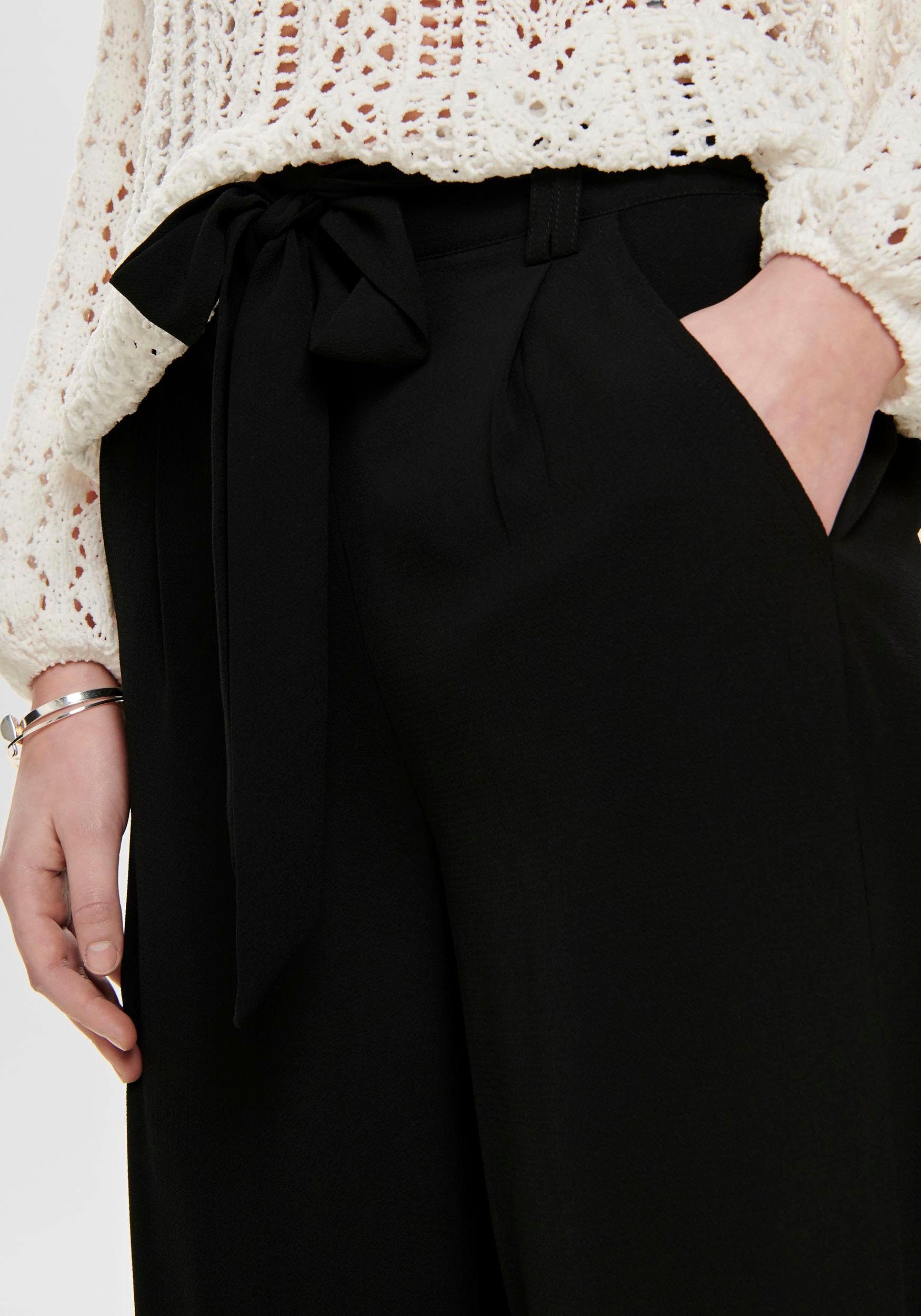CULOTTE PANT Black NOOS oder gestreiftem PTM uni in PALAZZO Palazzohose ONLY ONLWINNER Design