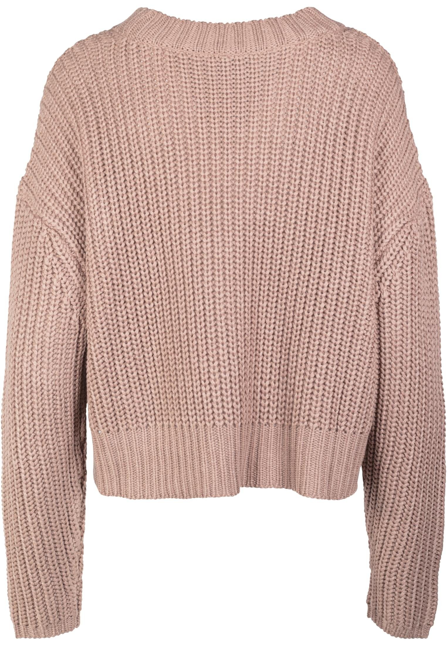 Wide (1-tlg) Sweater Oversize taupe Ladies Kapuzenpullover CLASSICS URBAN Damen