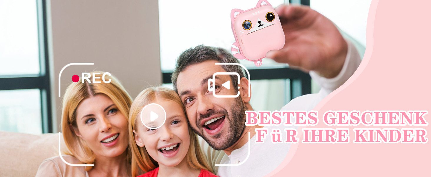 Vivitar Sofortbildkamera 2,4'' Bildschirm für Kinder mit 32GB Karte & Zubehör Kinderkamera (inkl. ZERO INK SOFORTDRUCK 12 MP Dual-Kamera für Kinder, 1080P HD Videokamera, Dual-Objektiv Digitalkamera, REICHE FUNKTIONEN)