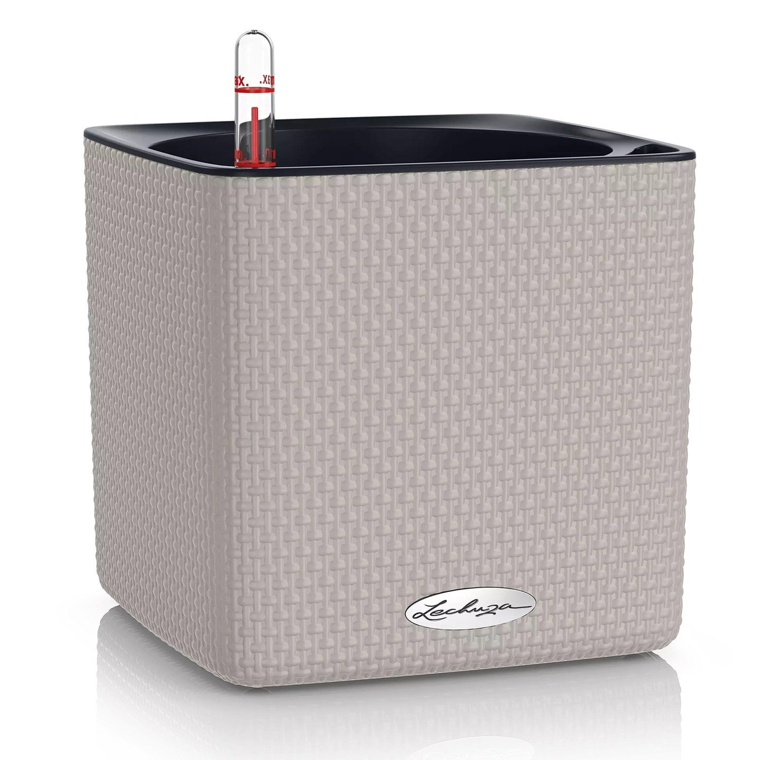 Lechuza® Kräutertopf Cube Color 14 mit Stick-System sandbraun (Komplettset)
