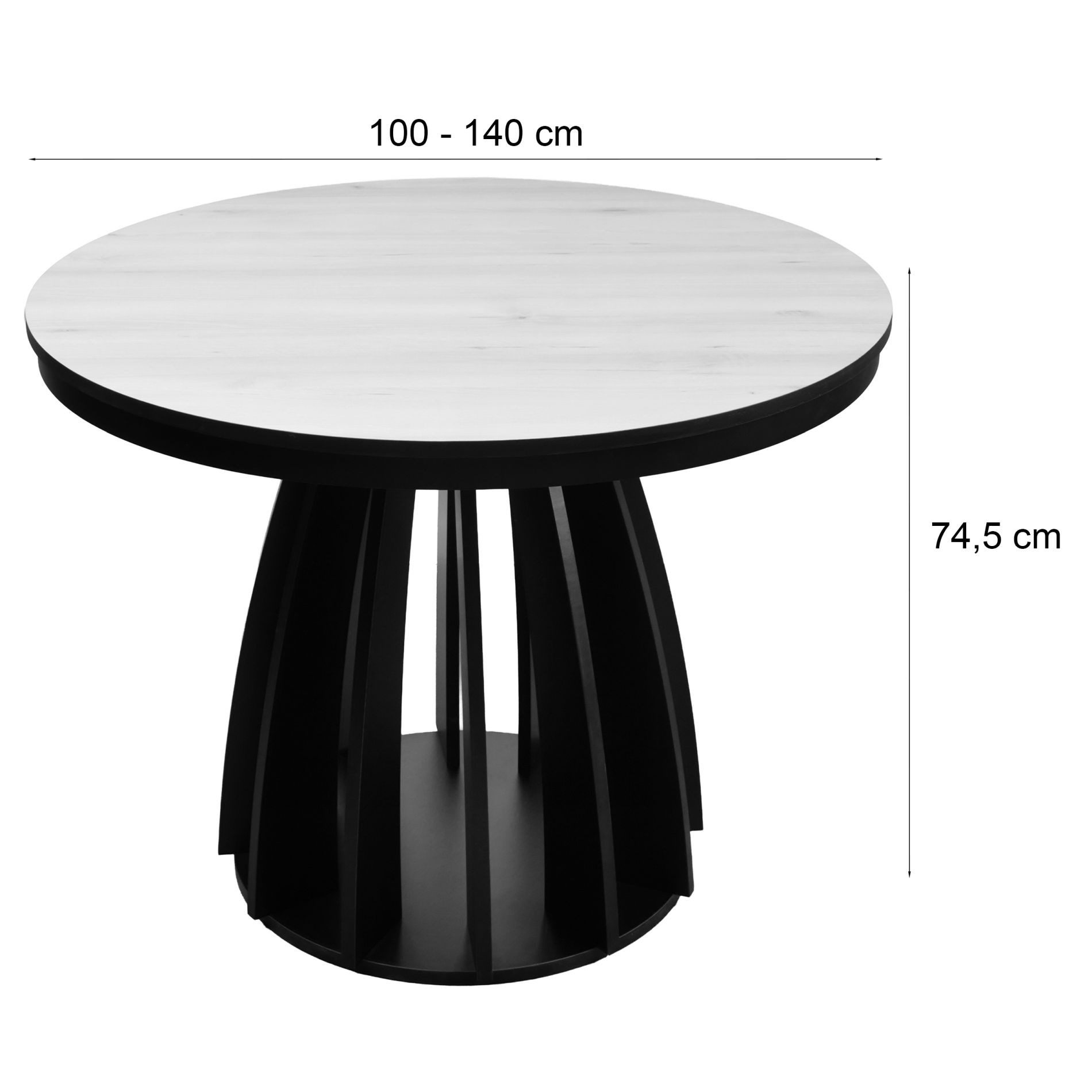 Selsey Esstisch DICIFFY, Ausziehtisch rund mit geschwungenem Gestell, 100 - günstig online kaufen