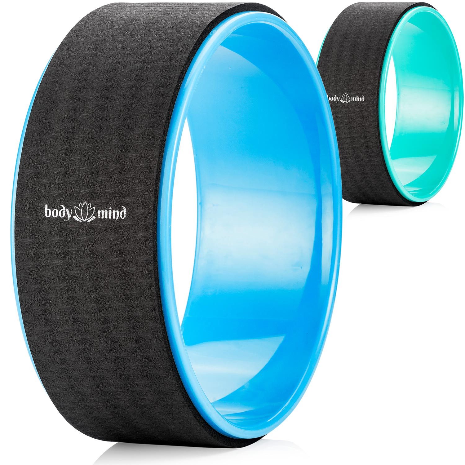 Body & Mind Yoga-Rad Yoga Rad Dharma Wheel – Fitness & Stretching Rolle für Yoga Übungen (Fitness Yoga-Rolle), für Asanas, Dehnung & Rücken-Streckung