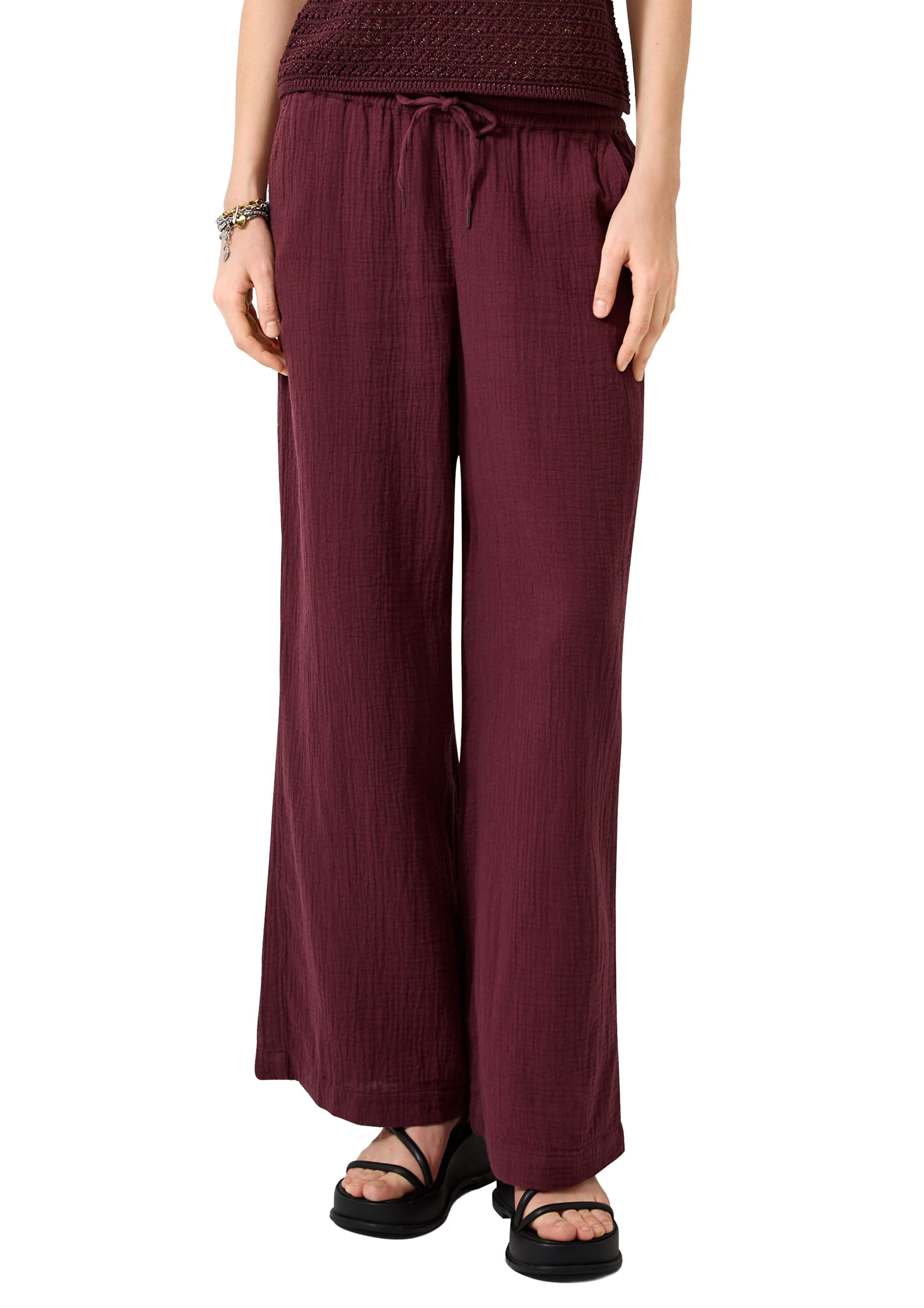 QS Stoffhose Sommerhose mit elastischem Bund/Weites Bein
