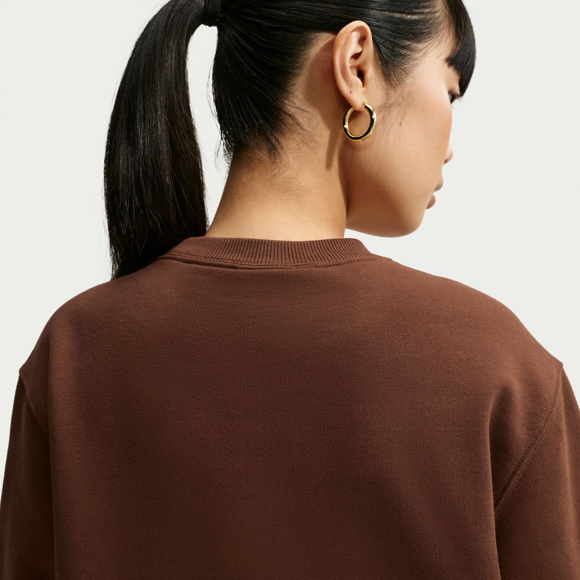 Nike Sportswear Sweatshirt W NK STDO FLC MW STD CREW mit Rundhalsausschnitt, in normaler Länge
