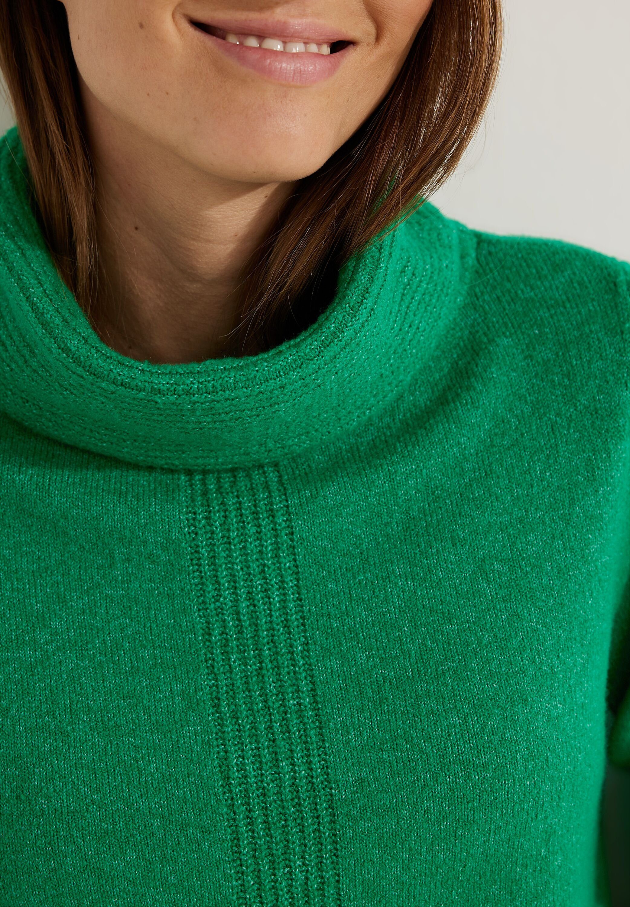 Cecil Rollkragenpullover Feinstrick bright green melange