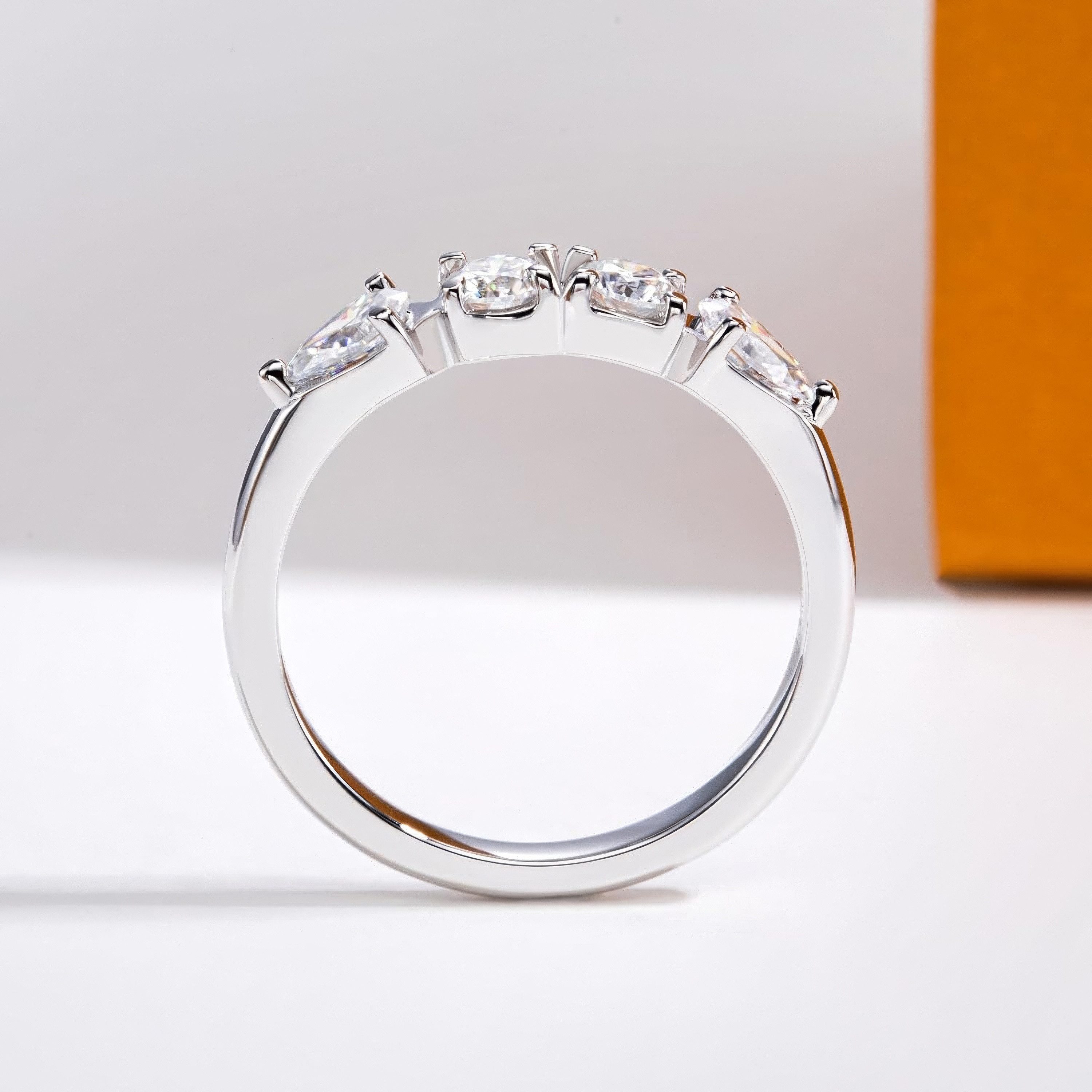Jumpeak Diamantring Damen-Diamantring, 14K Gold-Diamantring,engagement ring,labordiamant, D/E vvs/vs,geschenk für schwester geburtstag,liebes geschenk für sie