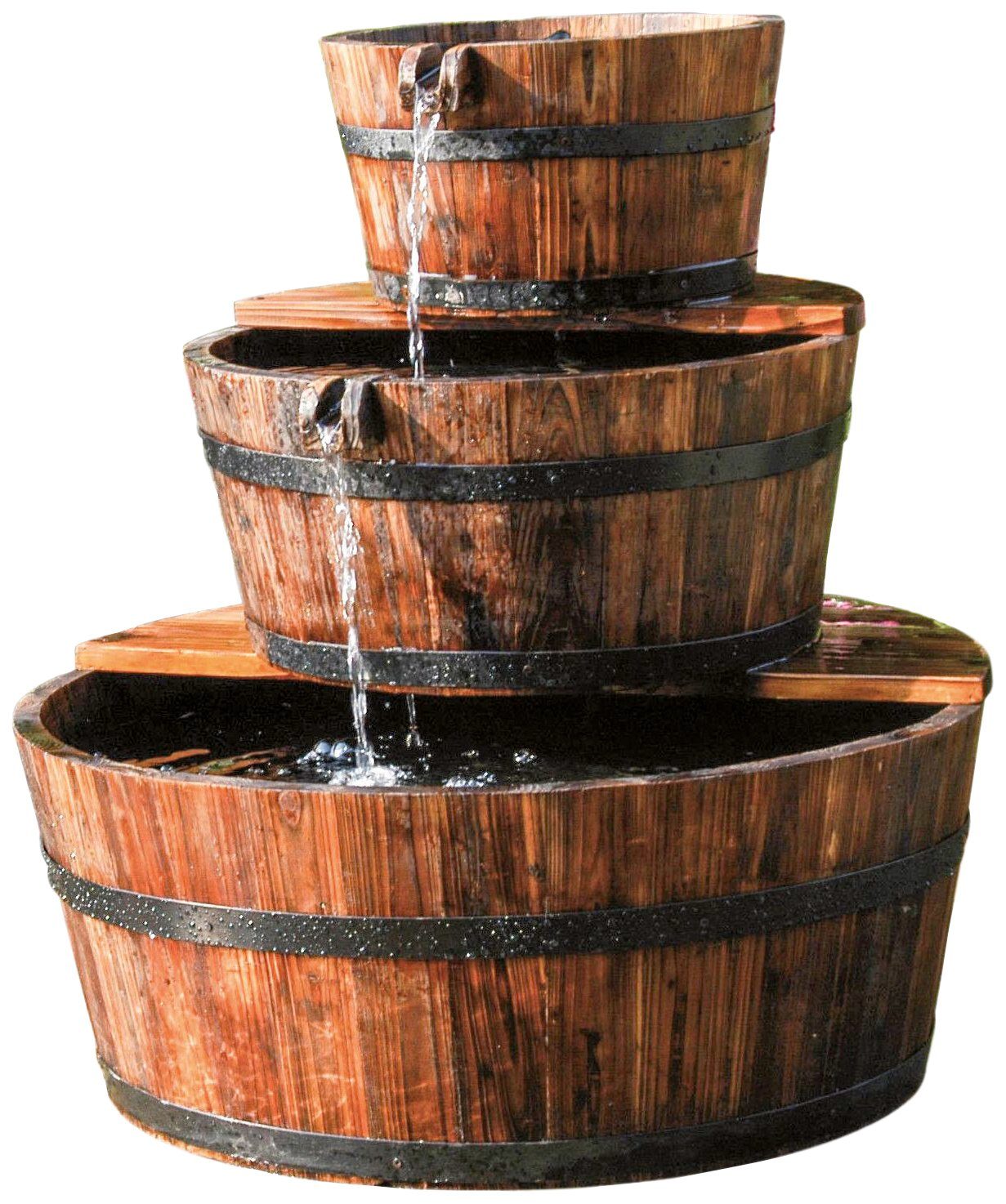 Ubbink AcquaArte Edinburgh Gartenbrunnen Set Springbrunnen Holzfass günstig online kaufen