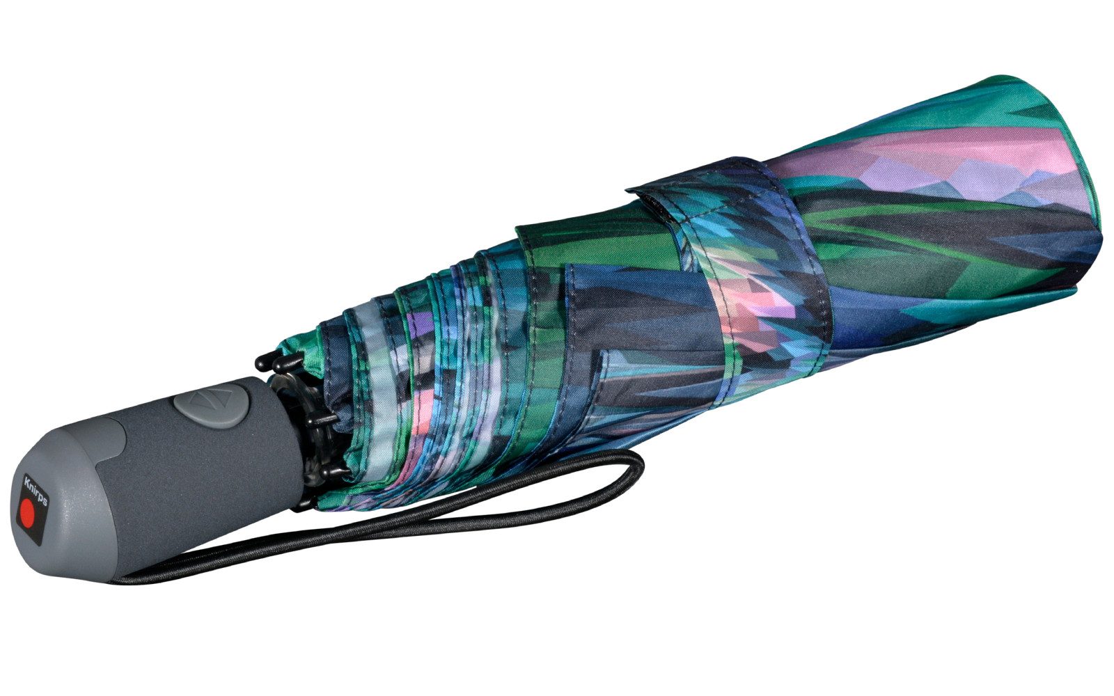 Knirps® Taschenregenschirm E.200 Duomatic mit leichtgängiger Auf-Zu-Automatik, mit abstraktem Muster