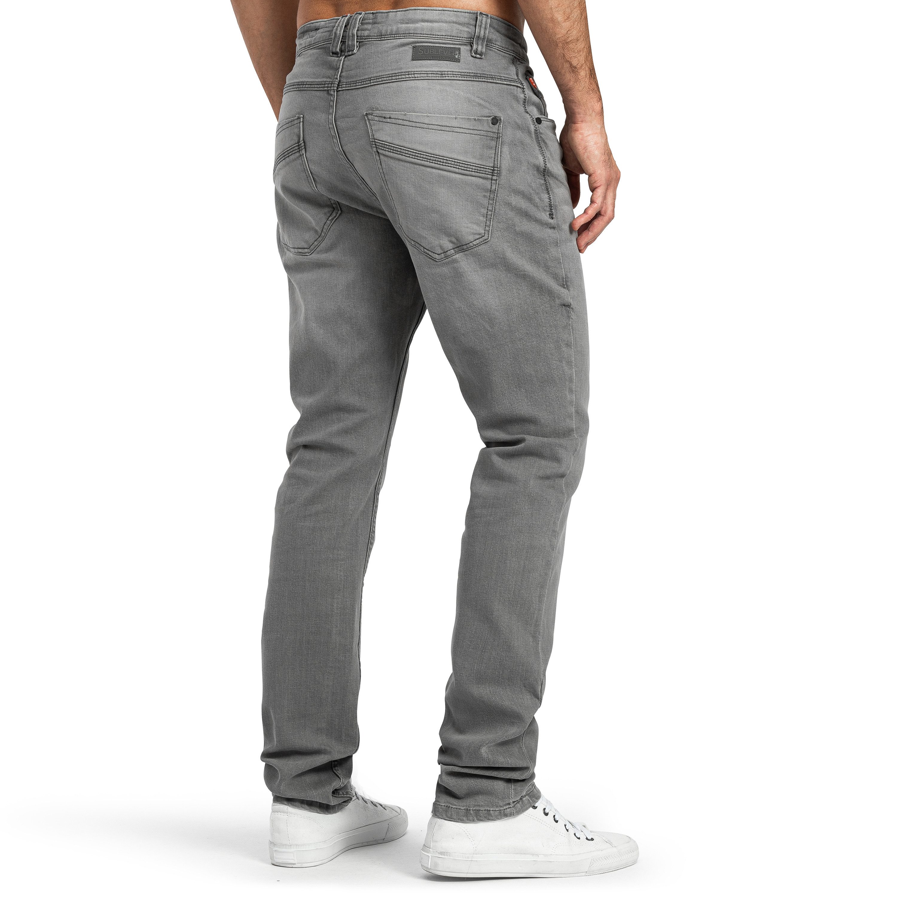 SUBLEVEL Slim-fit-Jeans Herren Jeans Slim Straight Fit Stretch Hose Flexibl günstig online kaufen