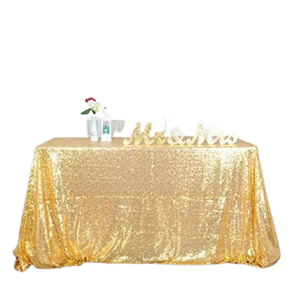 FELIXLEO Tischdecke Tischdecke Pailletten Party Hochzeit Gold Party Event für Tischdecken