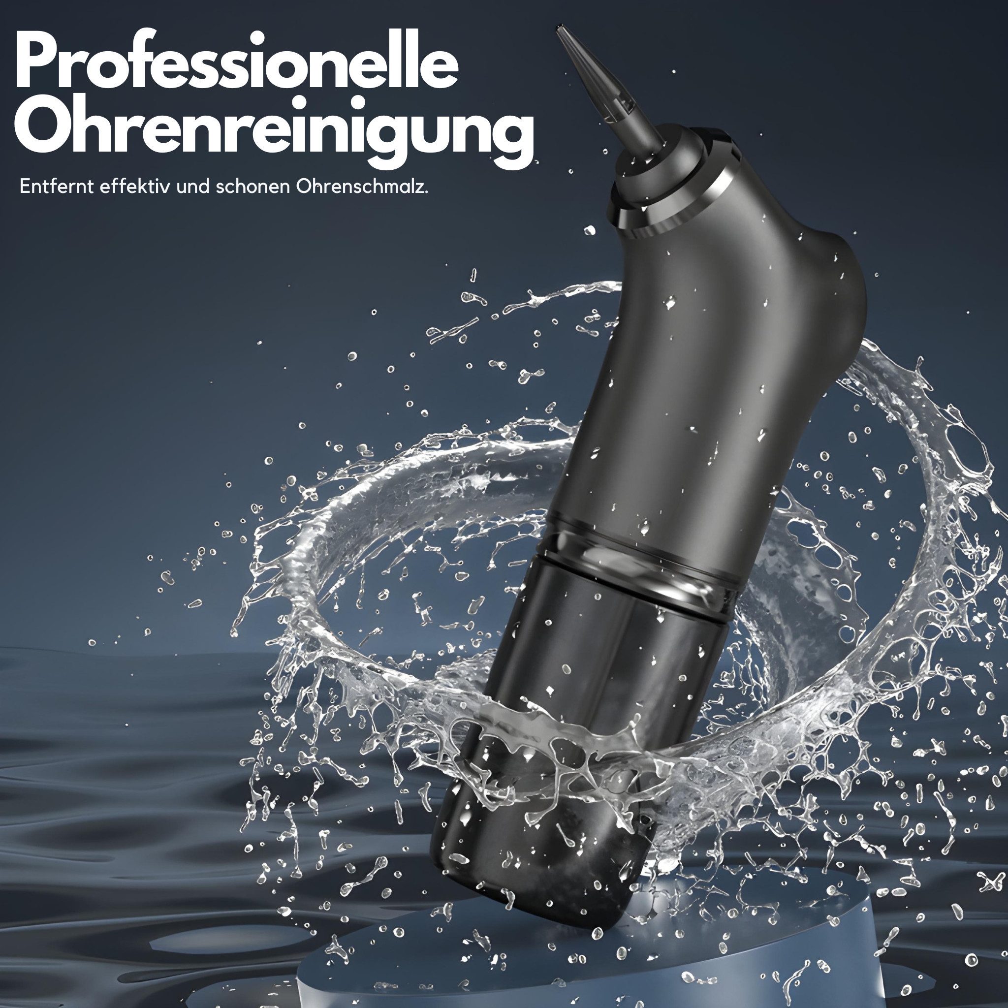 HS.SUPPLY Elektrischer Ohrenreiniger Ohrenschmalz-Entfernungsset, elektrischer Ohrreiniger, Komplettset, Komplettset, Ohrenreiniger mit 4 Modi, effektives Ohrspülsystem, wasserabweisend