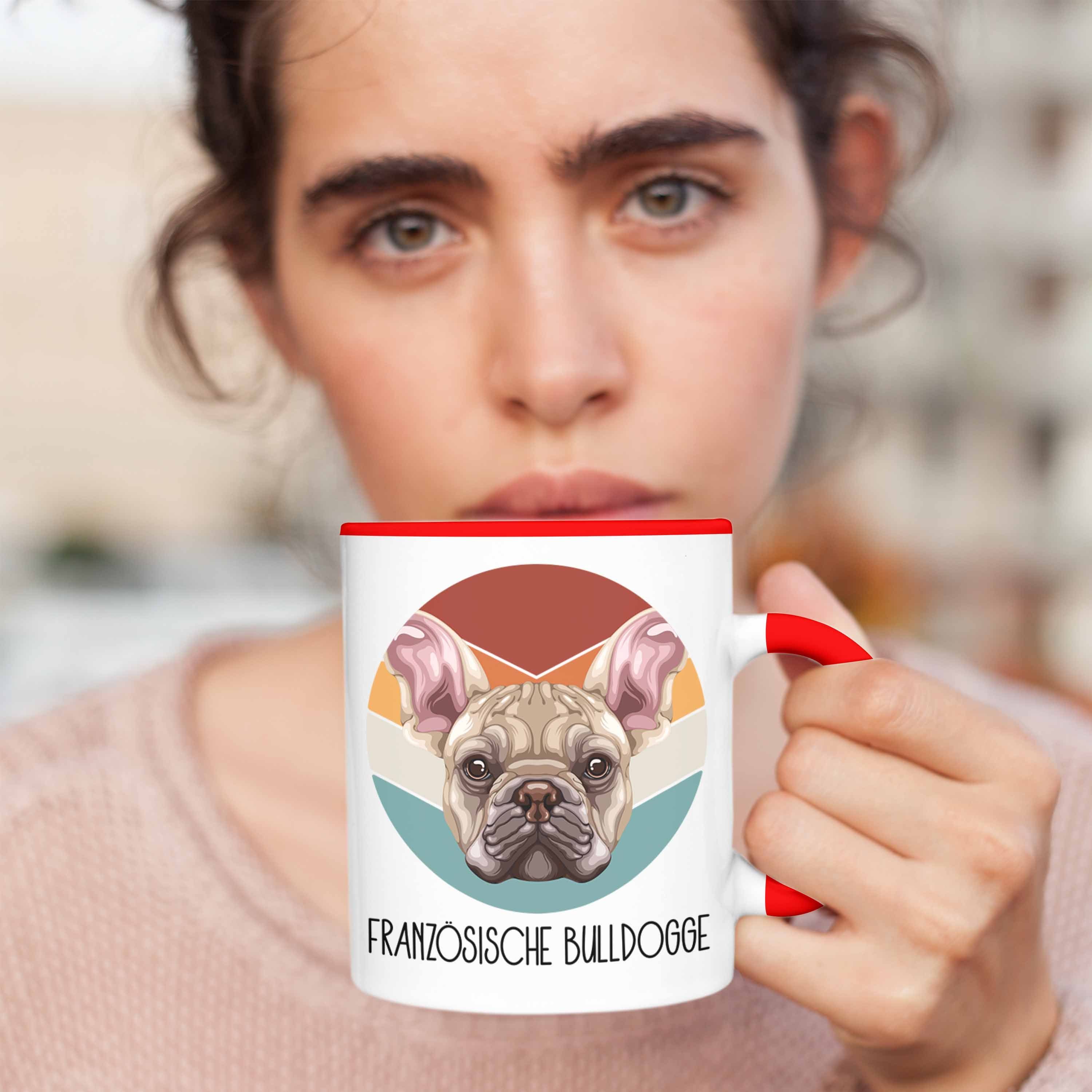 Geschen Lustiger Besitzer Französische Spruch Rot Trendation Tasse Tasse Geschenk Bulldogge
