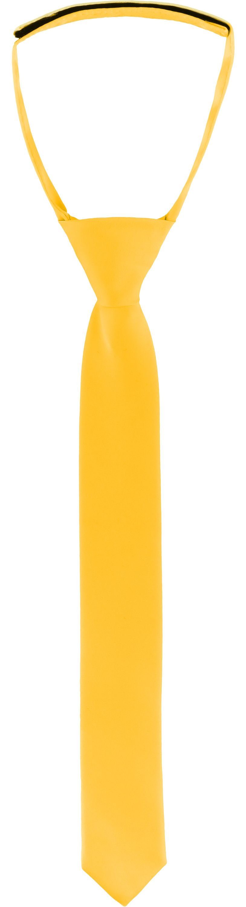 Ladeheid Krawatte Kinder Jungen Krawatte KJ (31cm x 4cm) (Set, 1-St) Dunkel gelb | Breite Krawatten