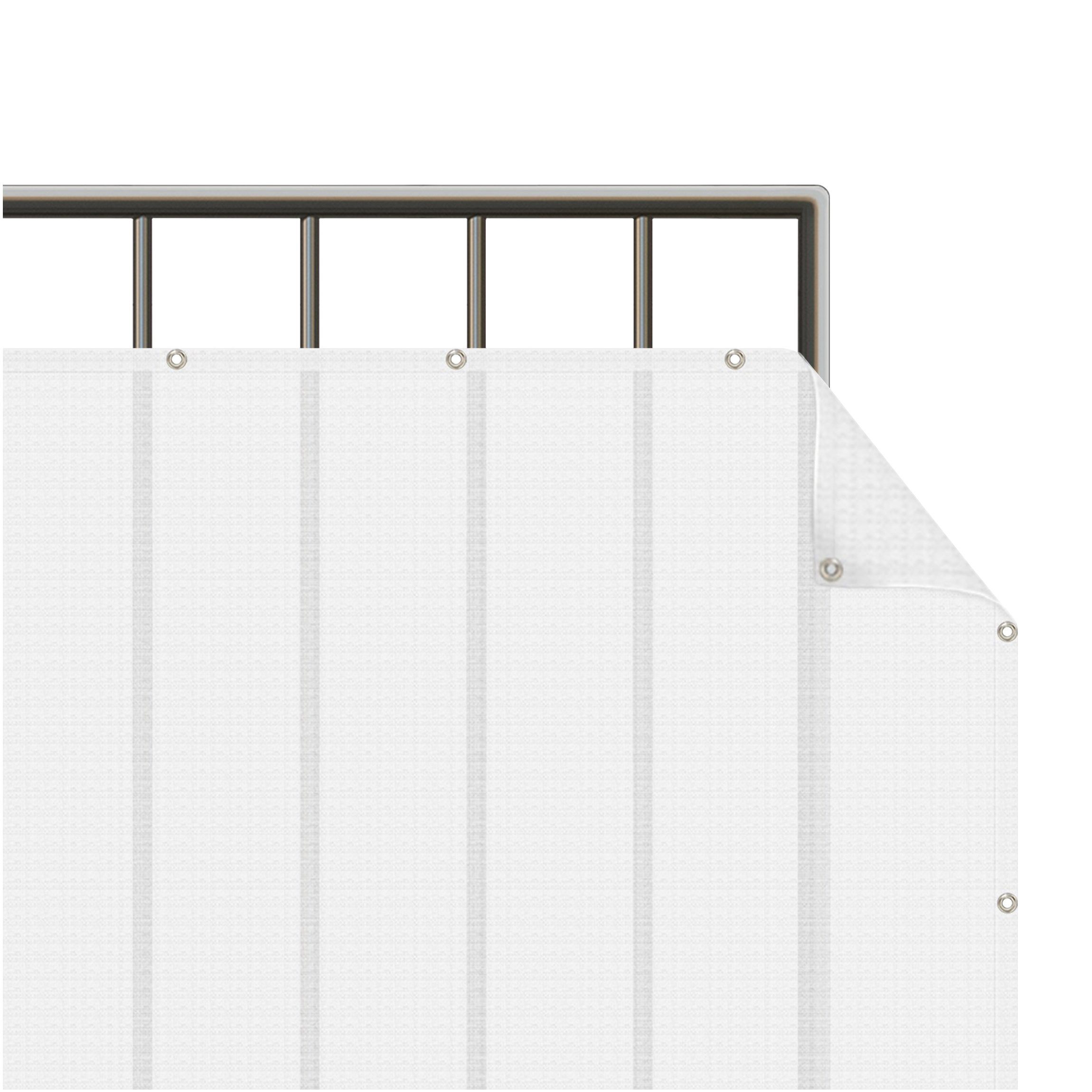Bilderdepot24 Balkonsichtschutz Sichtschutz Balkon Einfarbig Modern Polarweiß Balkonbespannung (1m bis 10m fein gelochter Sichtschutz aus Mesh für Geländern & Zäunen, Fertig geöst, inkl. Kabelbindern zur Anbringung) Sichtschutz Terrasse Balkontuch Balkonverkleidung Windschutz Terrasse