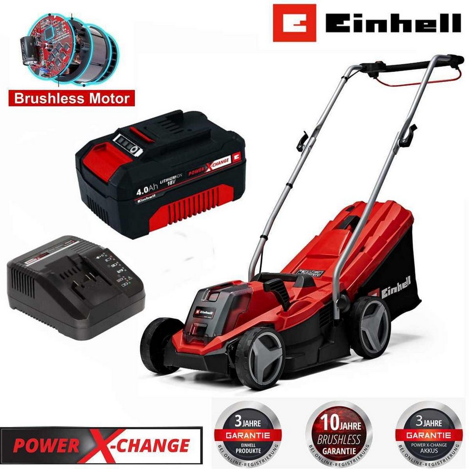 Einhell Akku Rasenmäher Ge Cm 18 33 Li Test Einhell Akkurasenmäher Rasenmäher GE-CM 18/33 Li 18V Akku 2.5 Ah
