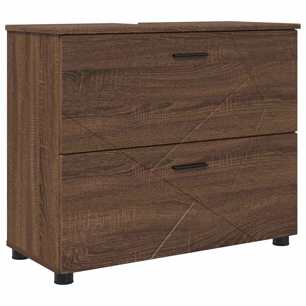 vidaXL Badezimmerspiegelschrank Badezimmer Schrank Braune Eiche günstig online kaufen