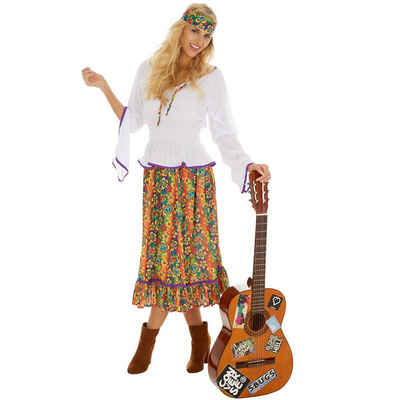 dressforfun Hippie-Kostüm Frauenkostüm Lady Love & Peace