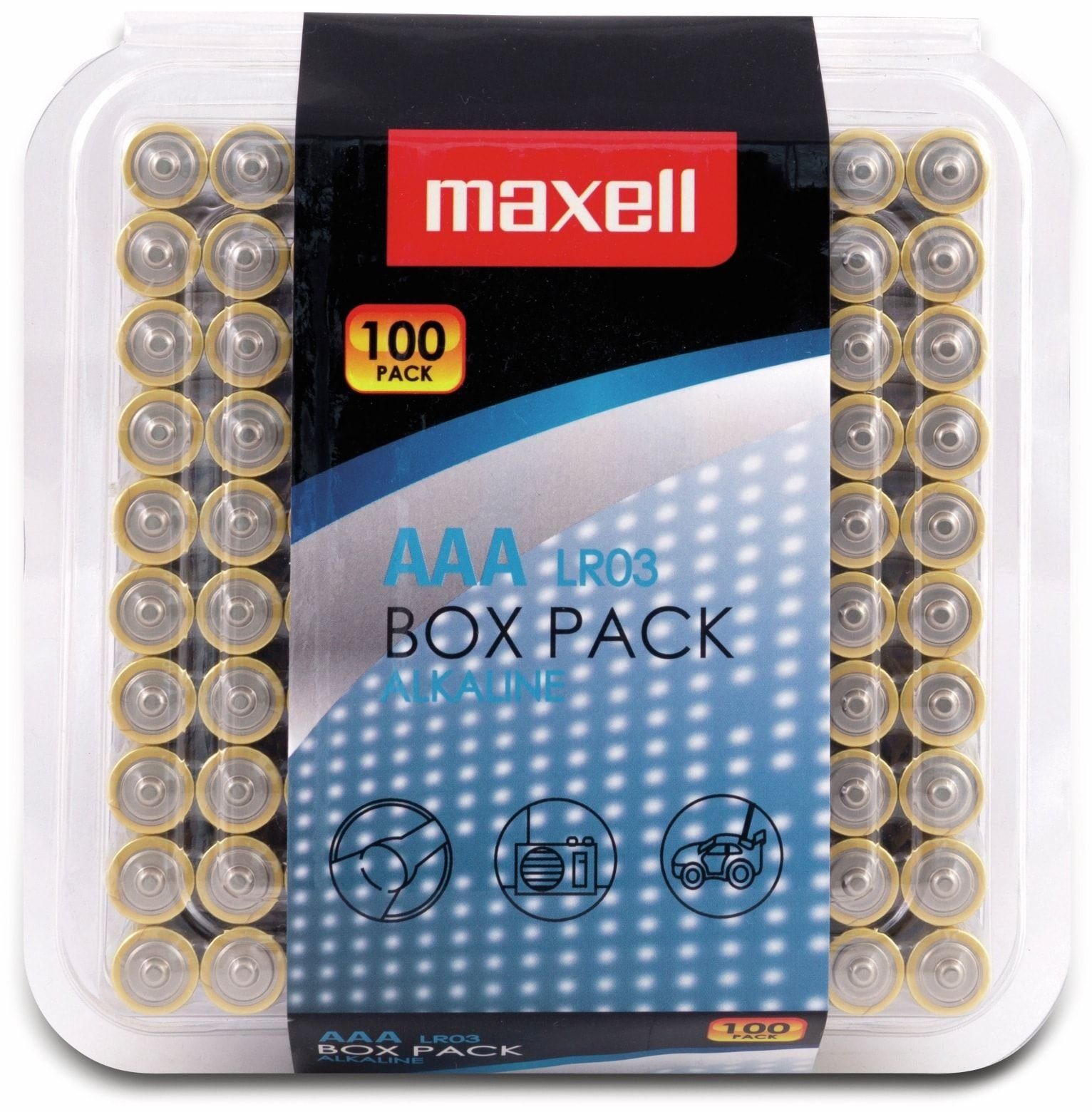 Maxell MAXELL Micro-Batterie Alkaline, AAA, LR03, 100er Batterie