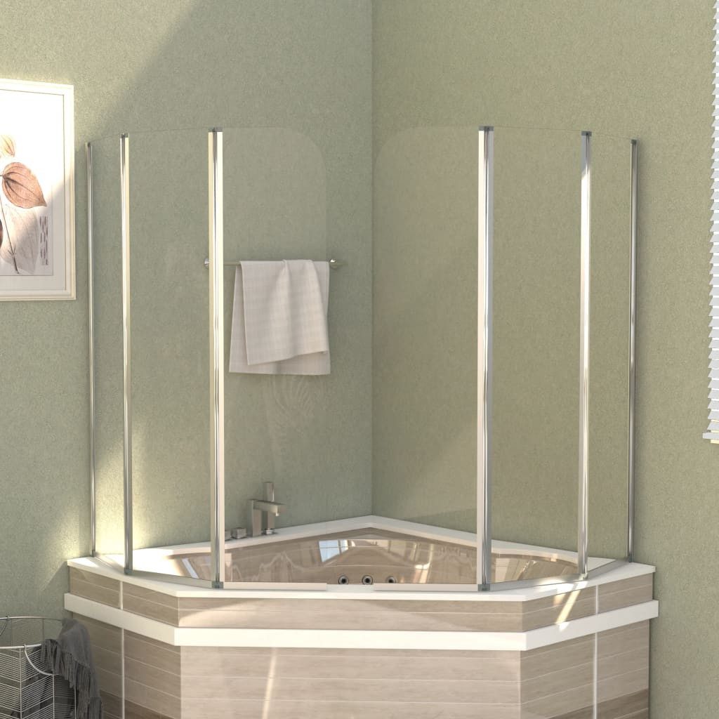 vidaXL Duschwand Duschabtrennungen 2 Stk. 104x130 cm Hartglas Transparent