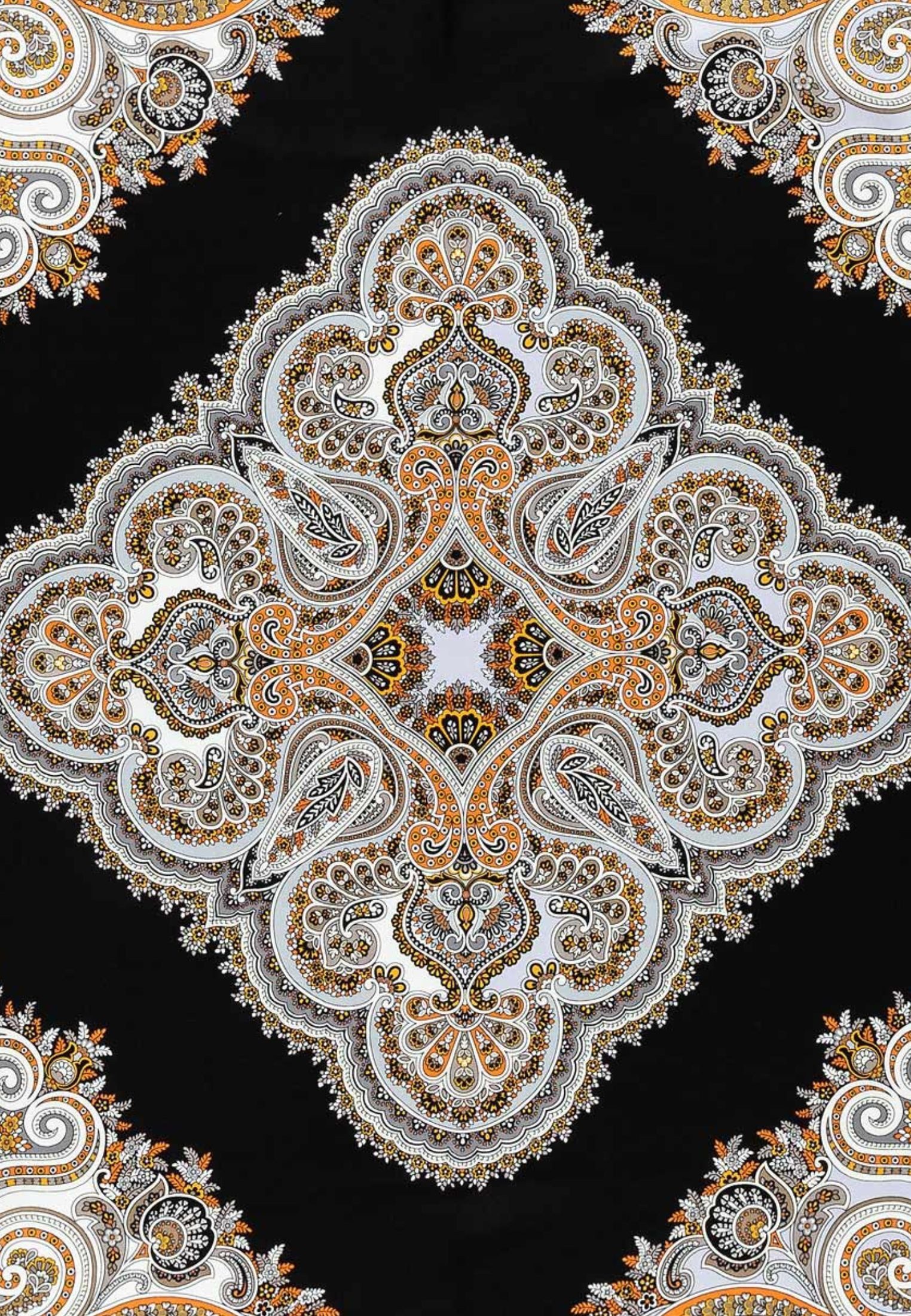 Roeckl Halstuch SQUARE GARDEN PAISLEY, Seidentuch mit orientalischem Muster