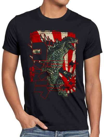 style3 Print-Shirt Herren T-Shirt Retro Nippon Gojira japan monster kaiju