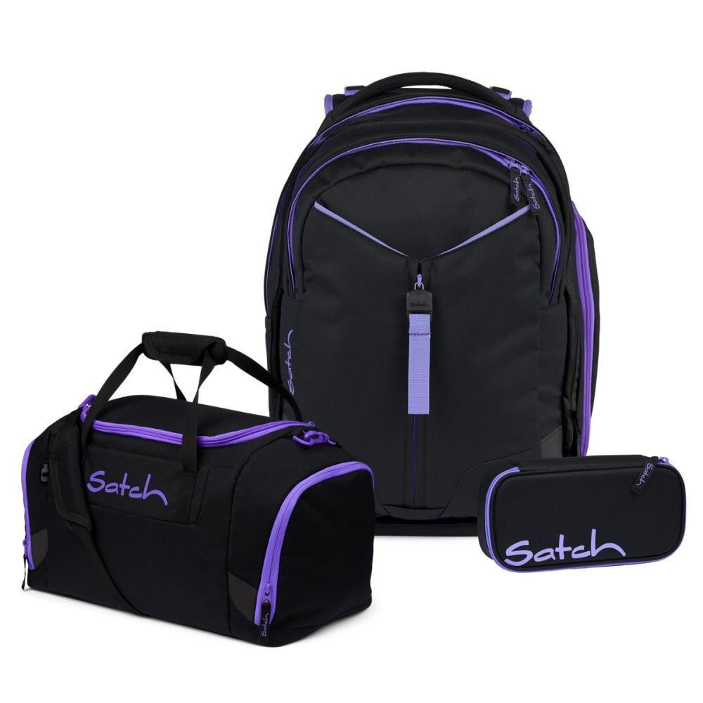 Satch Schulrucksack Match (3tlg., inkl. Schlamperbox und Sporttasche)