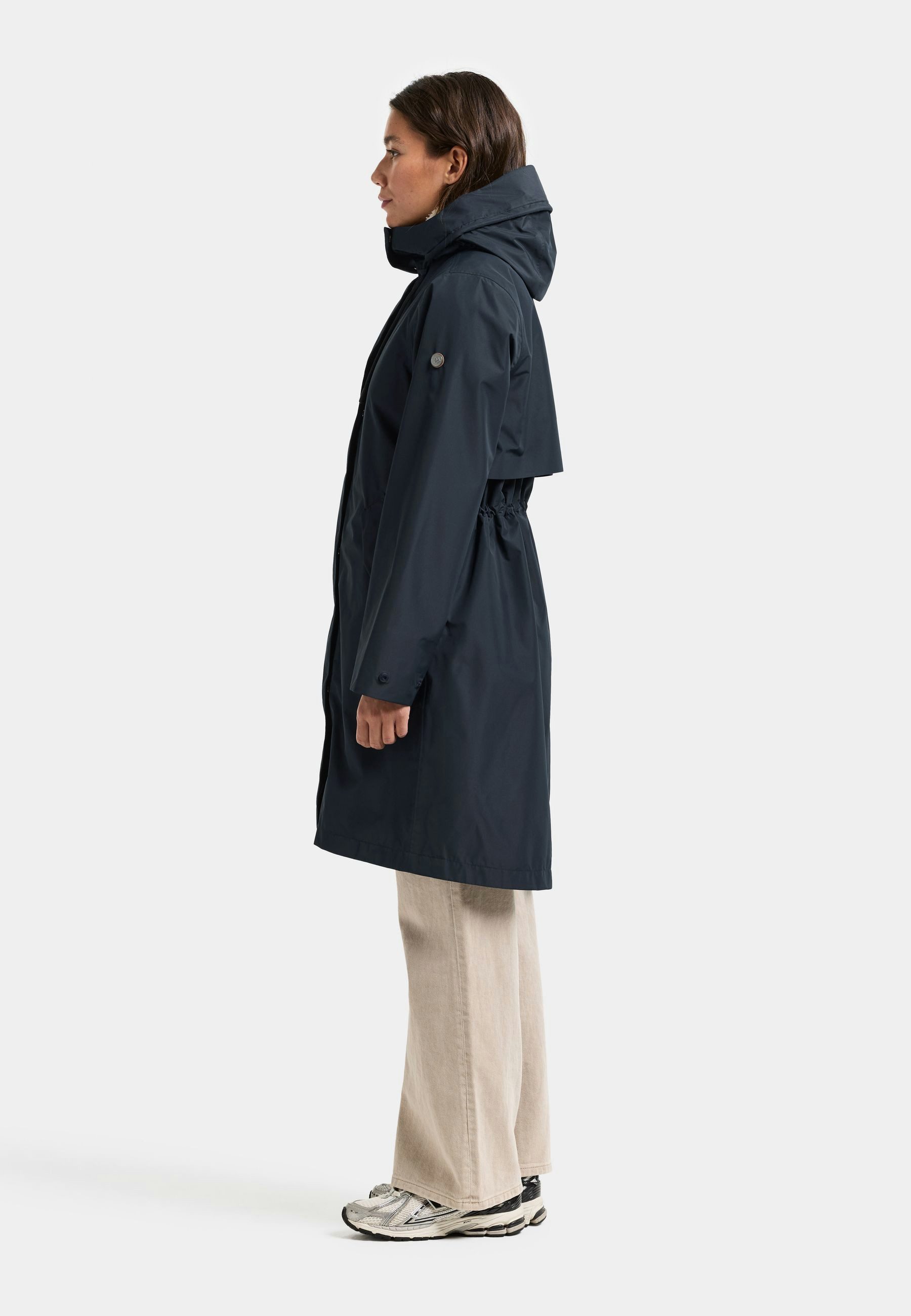 Didriksons Parka Damen Übergangsjacke Mantel Wasserdicht ELINA mit Kapuze mit Taschen – Bild 3 von 5