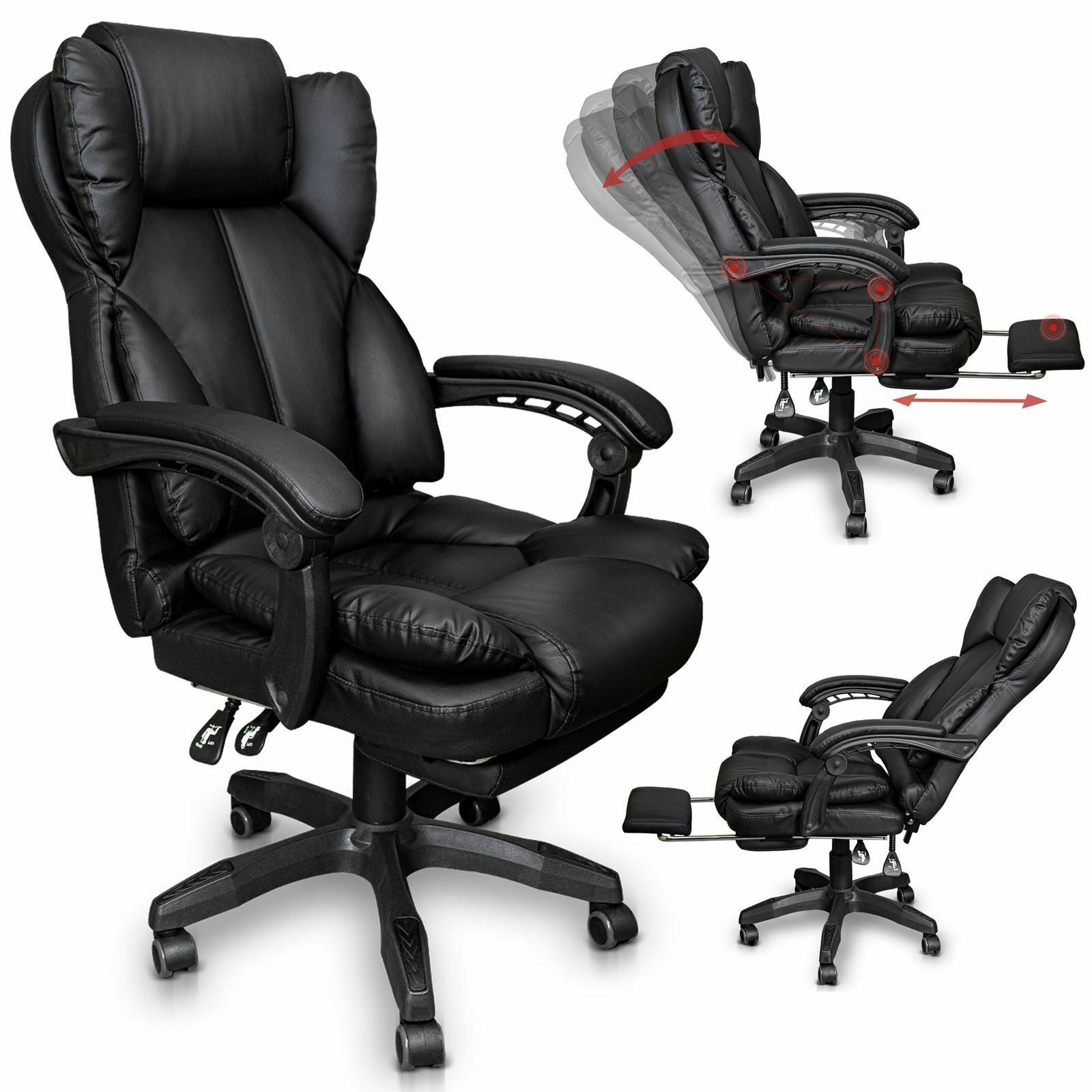 TRISENS Chefsessel Rafael Bürostuhl Home Office Chair Lederoptik-Design Fuß günstig online kaufen